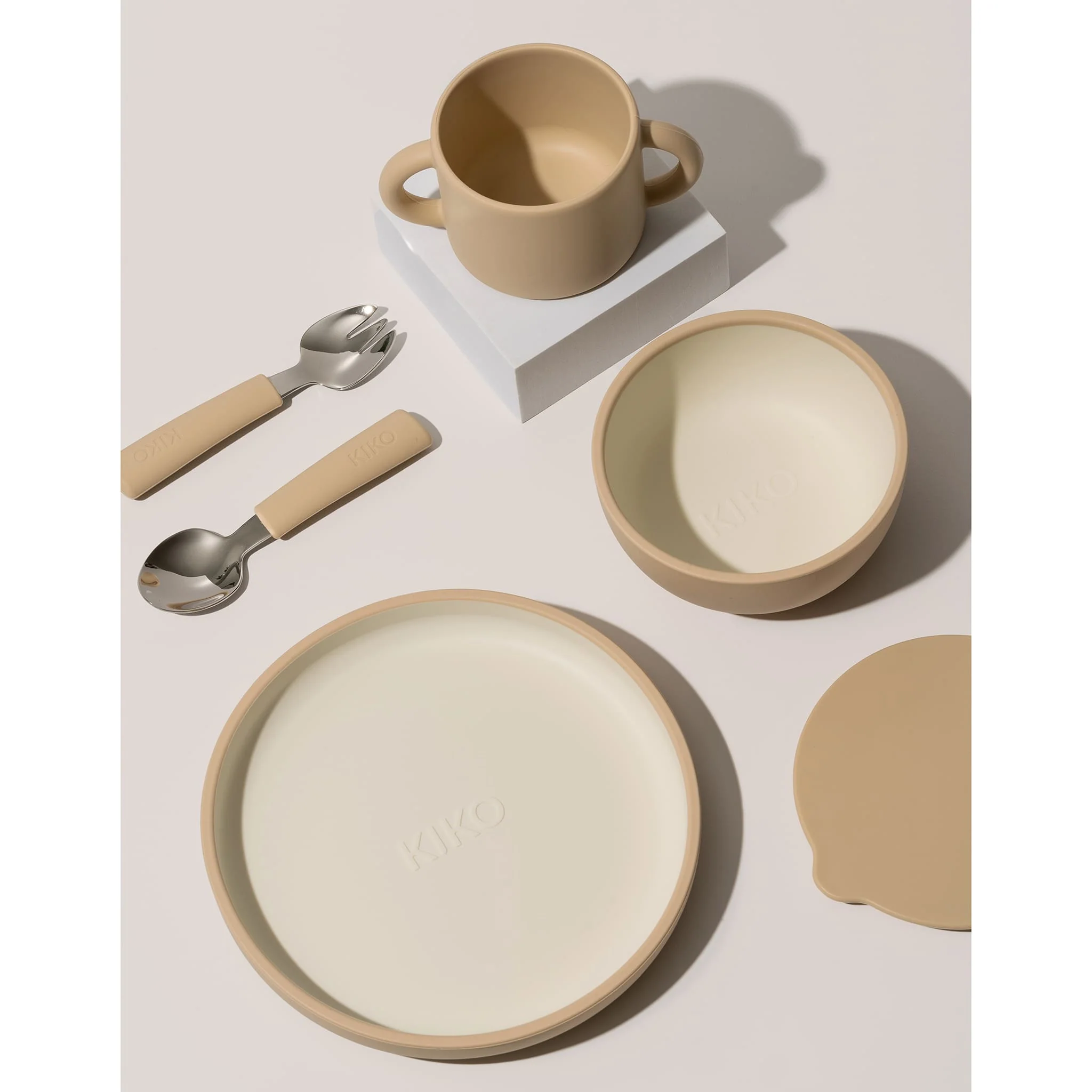 Assiette à Ventouse en Silicone - Sable - Image 2