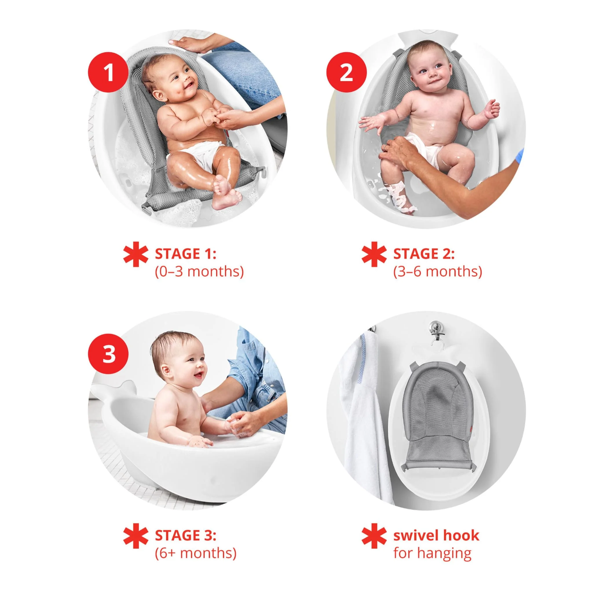 Bain Baleine MOBY® Smart Sling™ 3-en1 - Blanc - Image 2