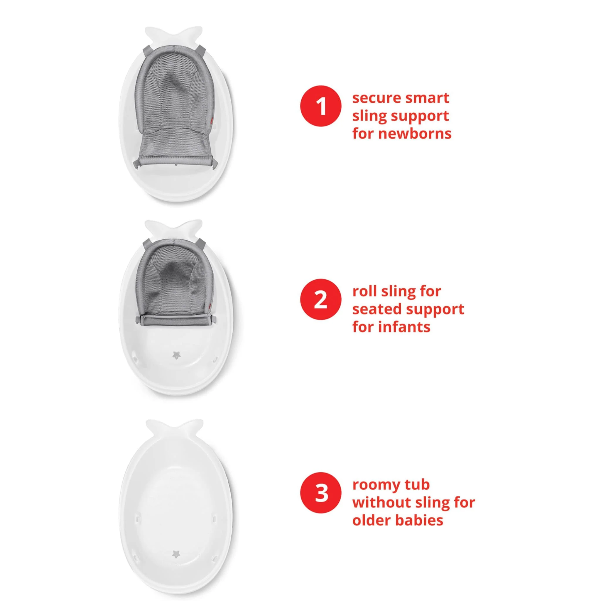 Bain Baleine MOBY® Smart Sling™ 3-en1 - Blanc - Image 5
