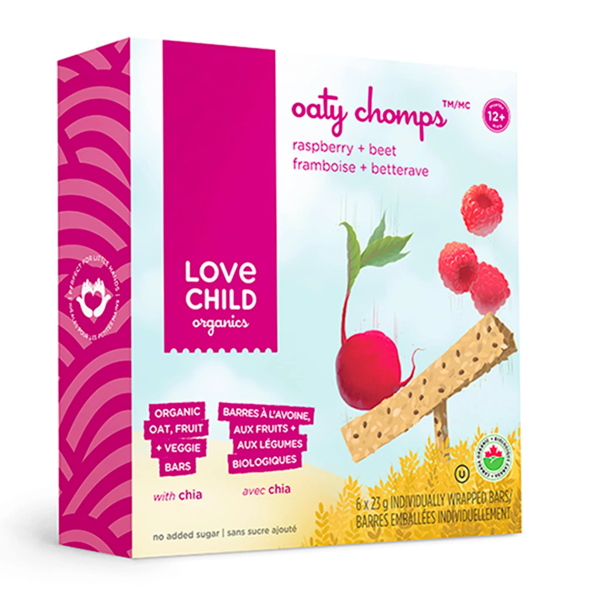 Barres à l'Avoine Bio - Oaty Chomps - Framboise, Betterave et Chia ( à partir de 12 mois )