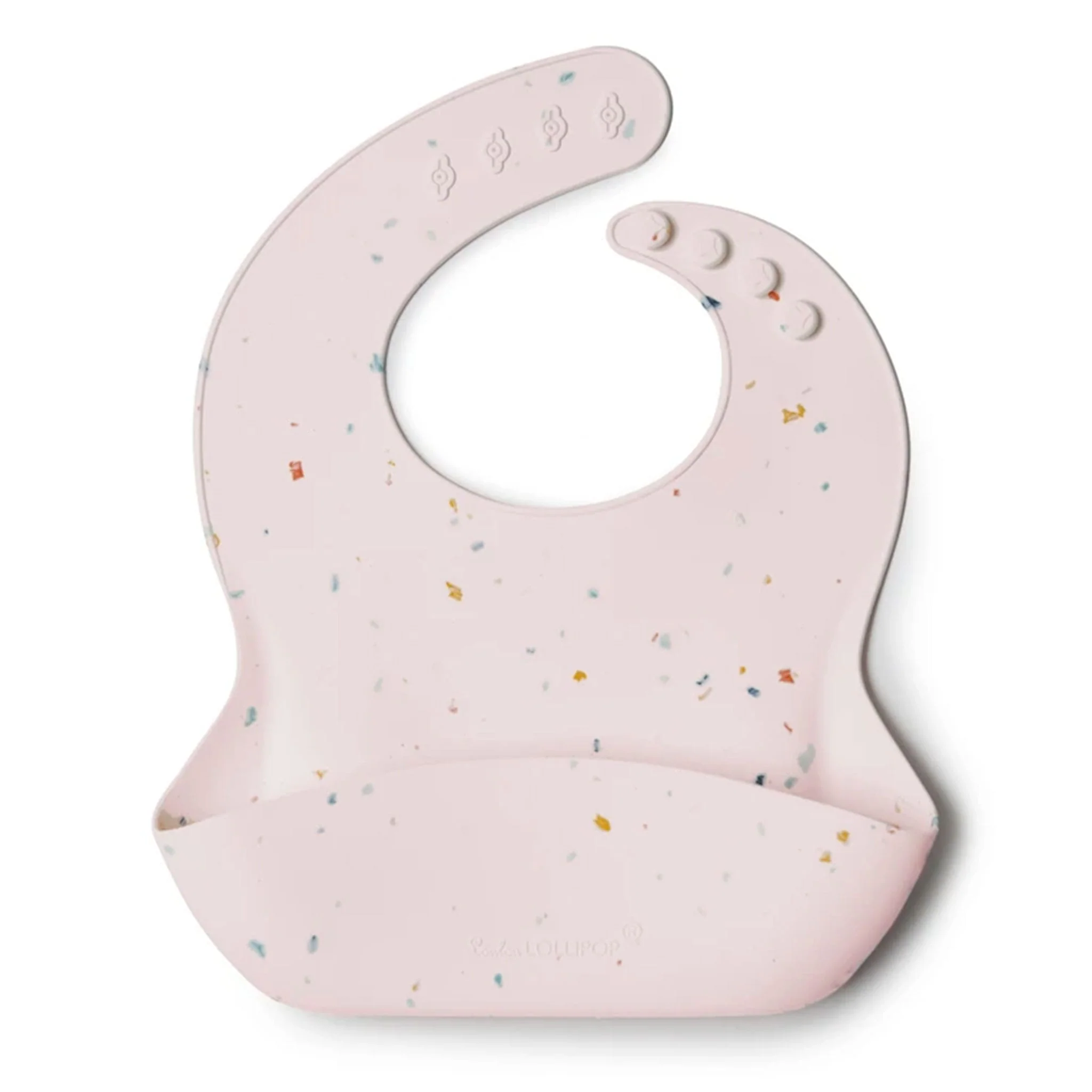 Bavoir en Silicone - Confetti Blush