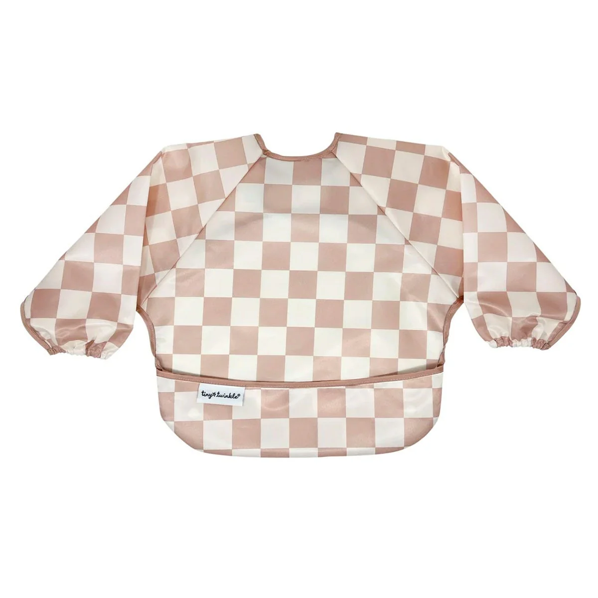 Bavoir Manches Longues - Damier Taupe