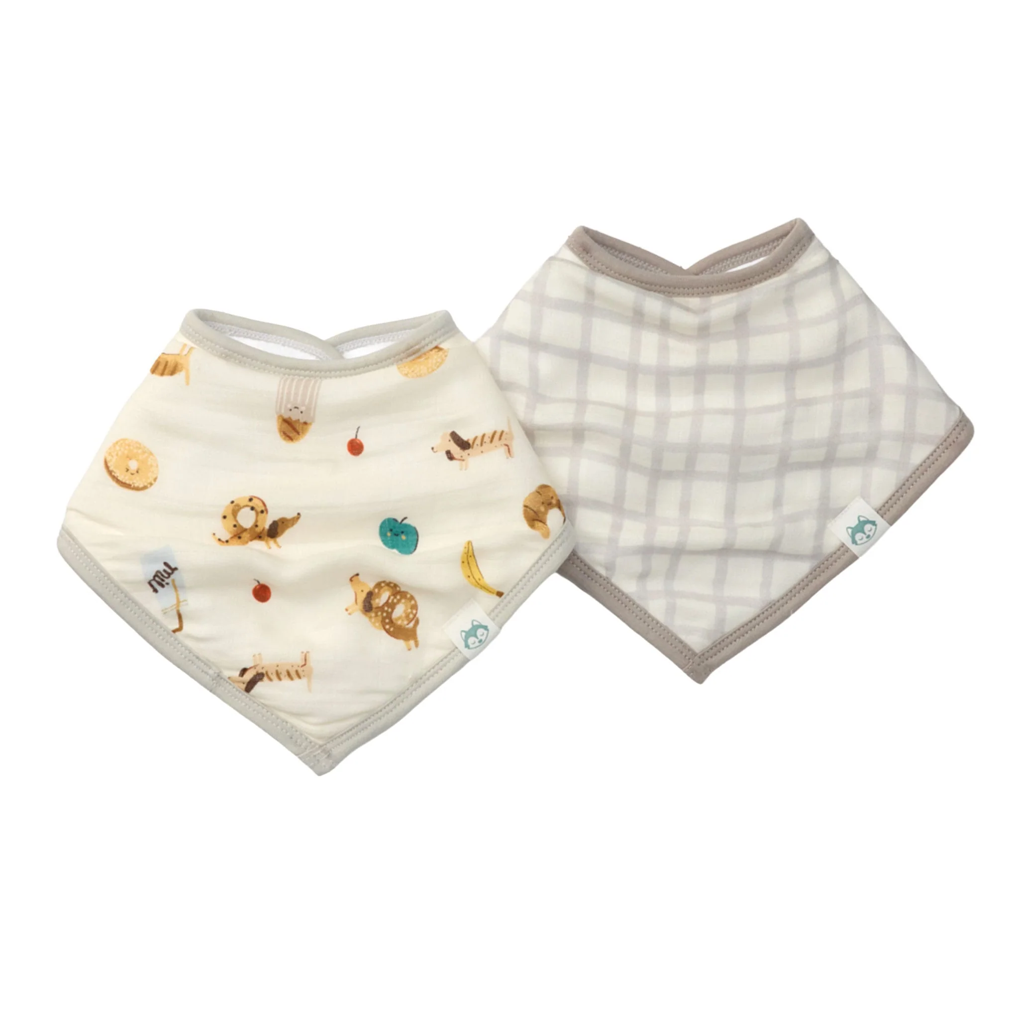 Bavoirs Bandana Mousseline(2) - Déjeuner