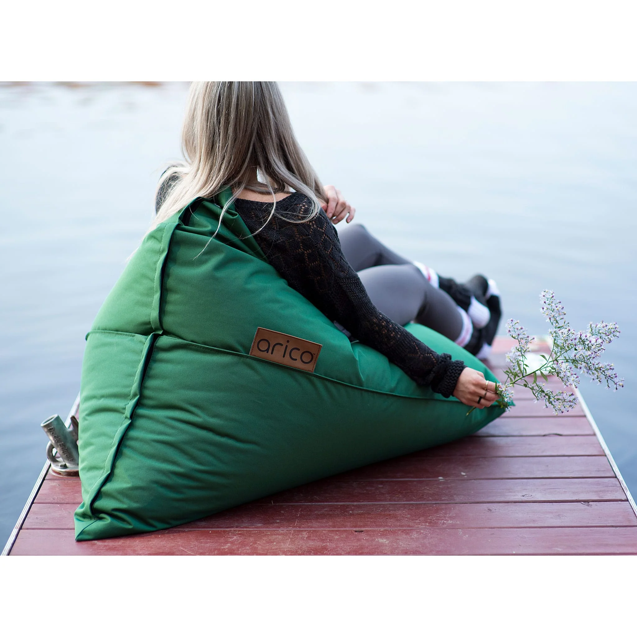 Bean Bag Lounge Junior Originale - Olive - Image 6