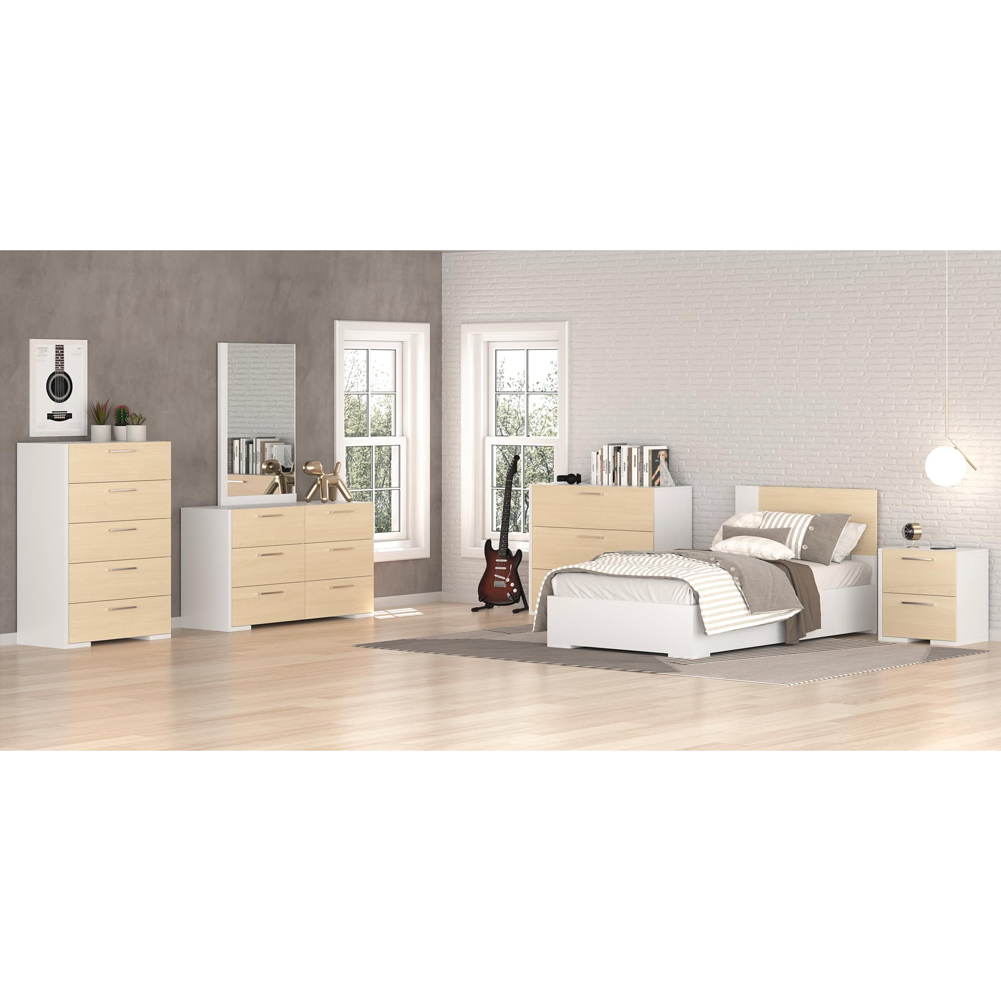 Commode 3 Tiroirs - Blanc Naturel - Image 5
