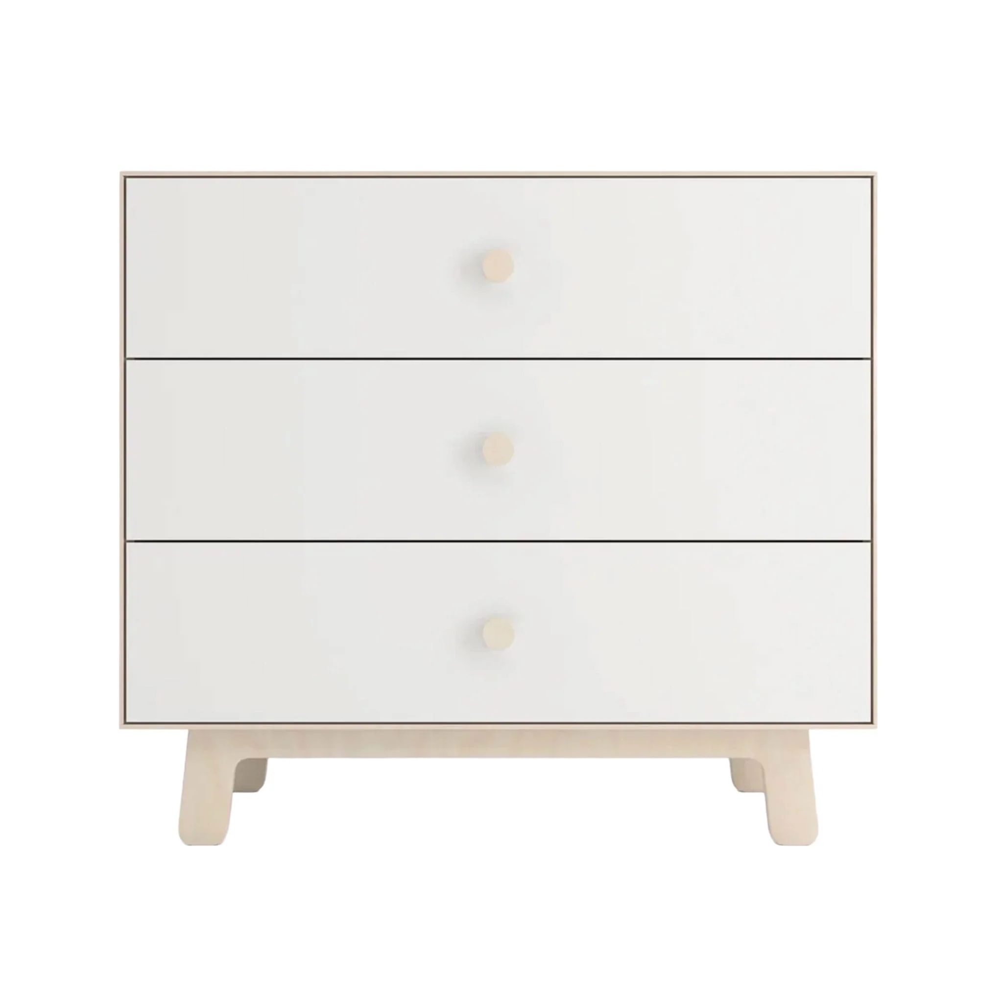 Commode 3 Tiroirs - Blanc/Naturel