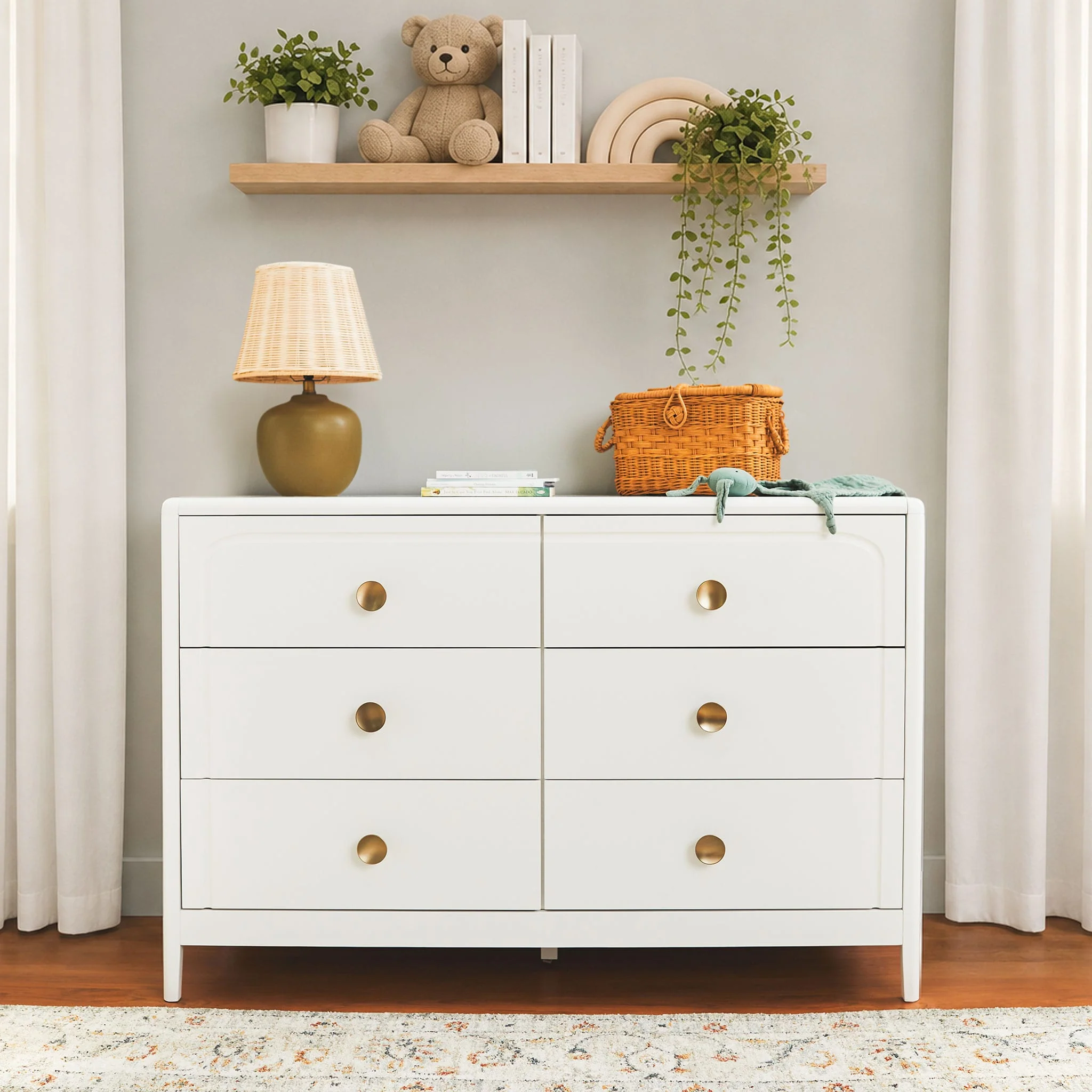 Commode à 6 tiroirs Briar - Blanc - Image 12