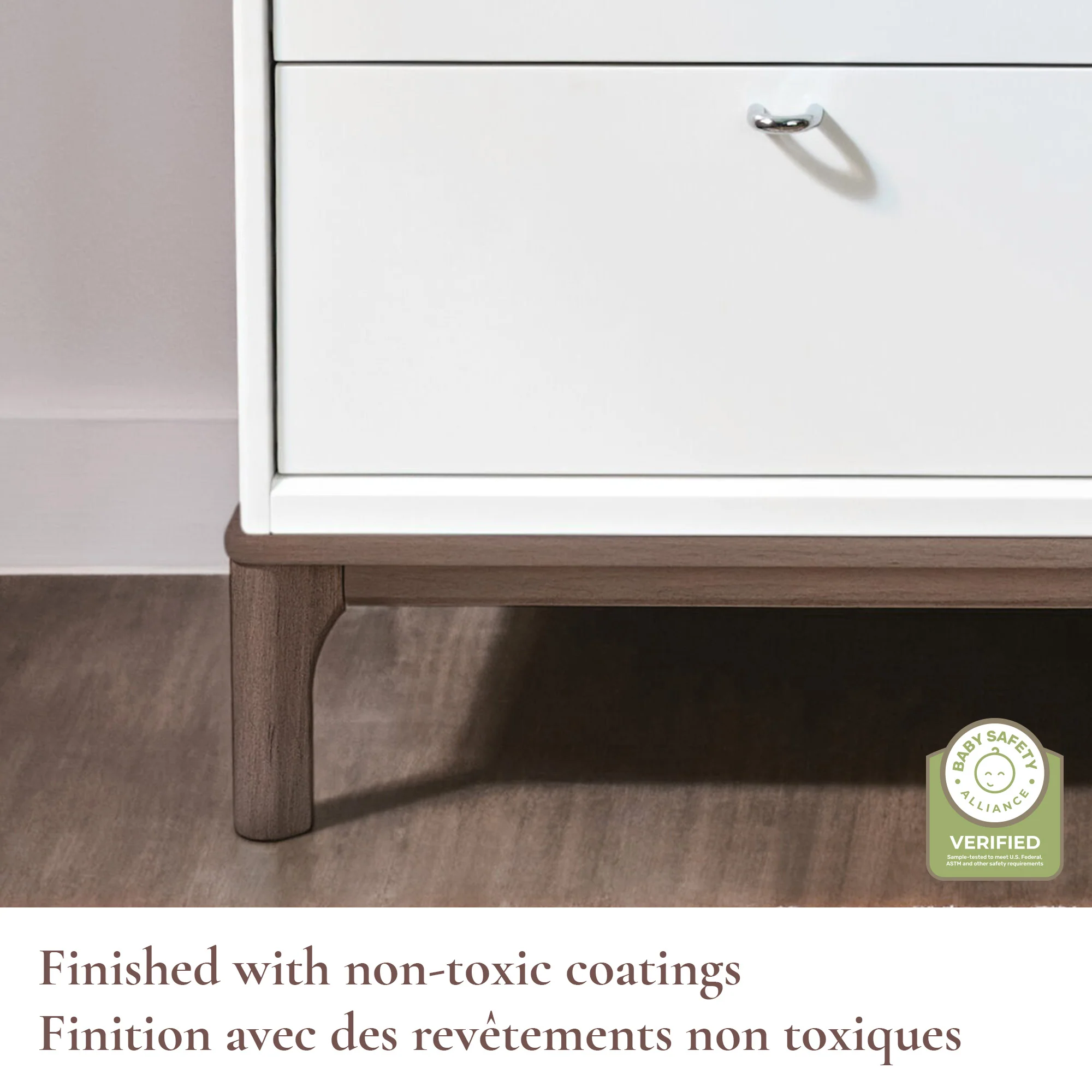 Commode 6 Tiroirs Laurel - Blanc/Noyer - Image 5