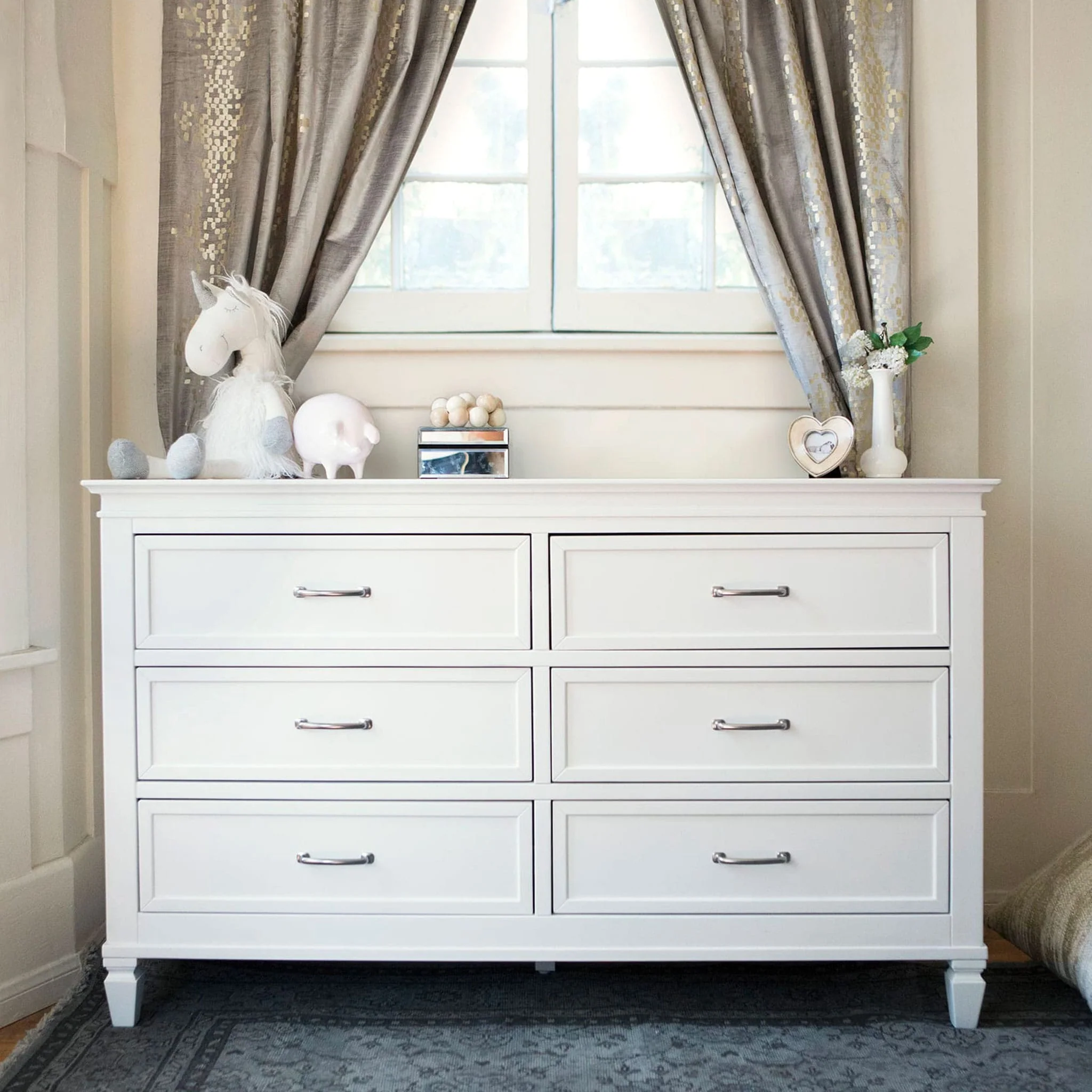 Commode 6 Tiroirs Darlington - Blanc Chaud - Image 10