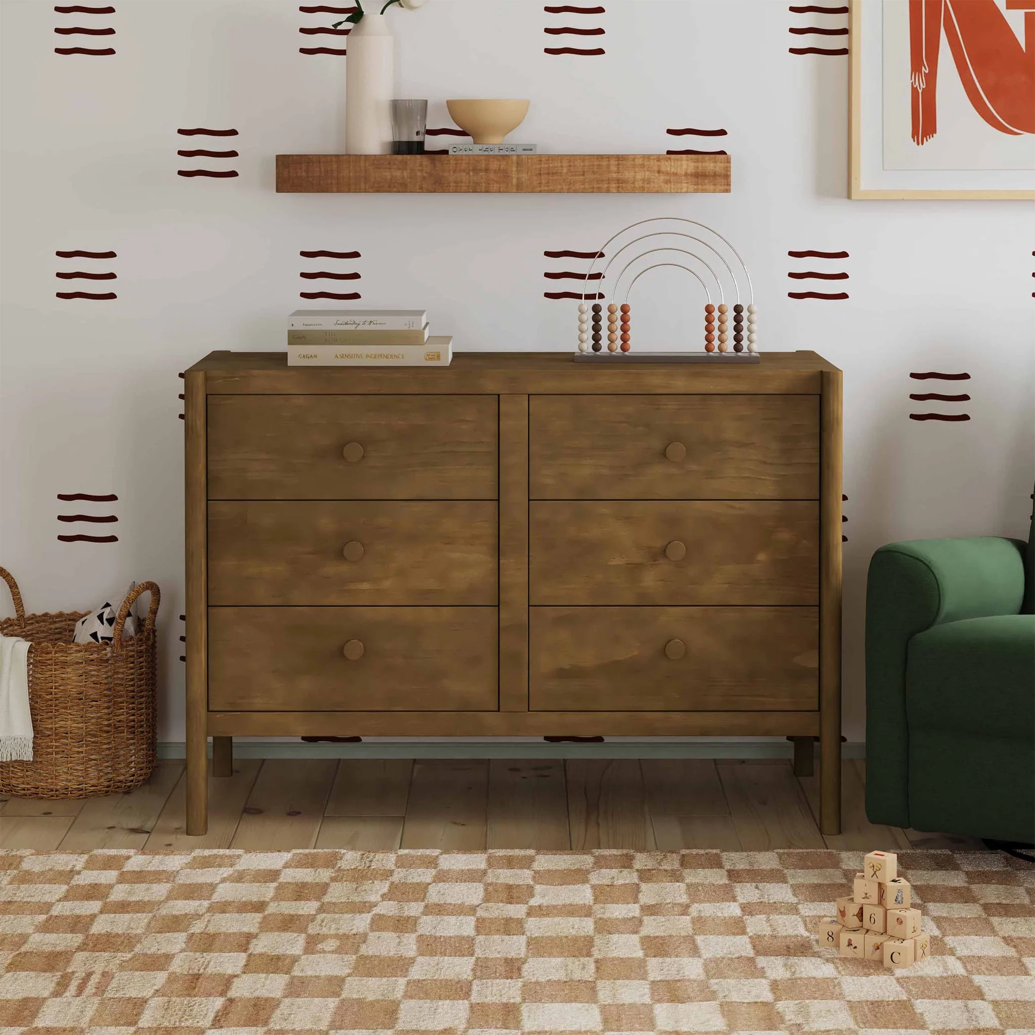 Commode 6 Tiroirs Birdie - Noyer - Image 2