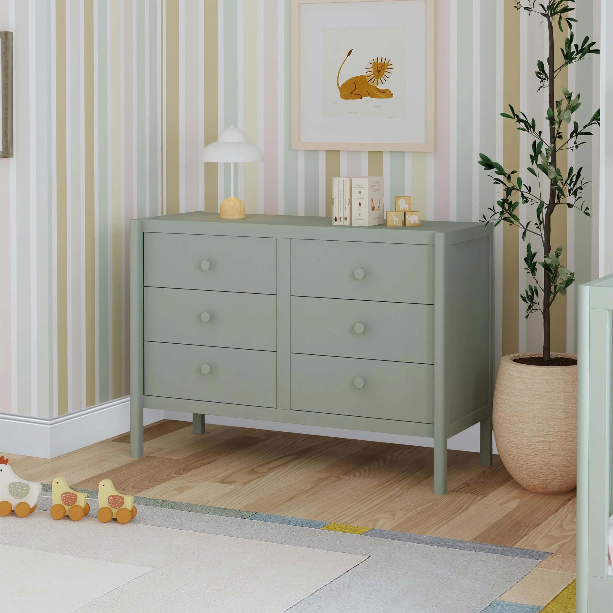 Commode 6 Tiroirs Birdie - Sauge - Image 8