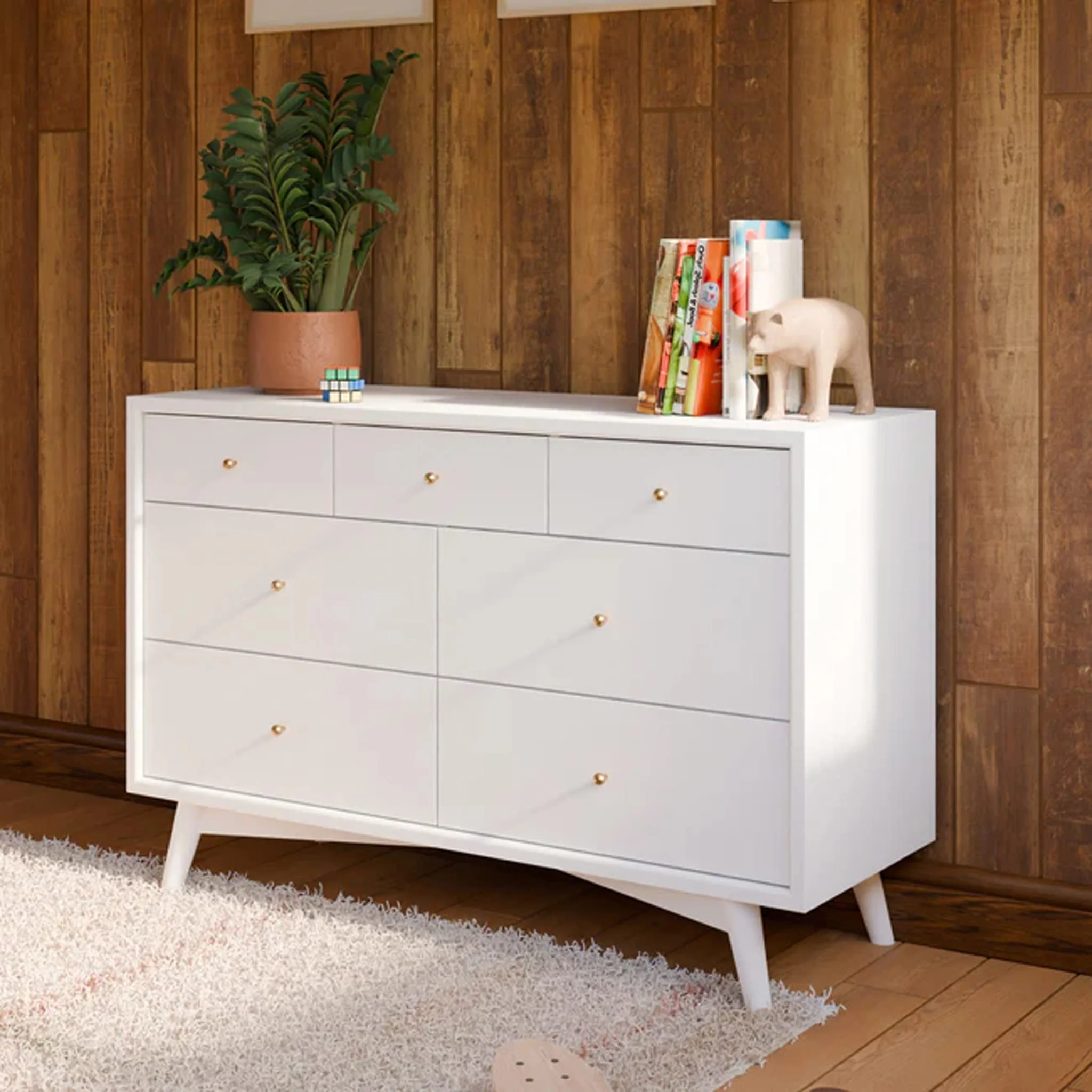 Commode Double Palma à 7 tiroirs - Blanc - Image 2