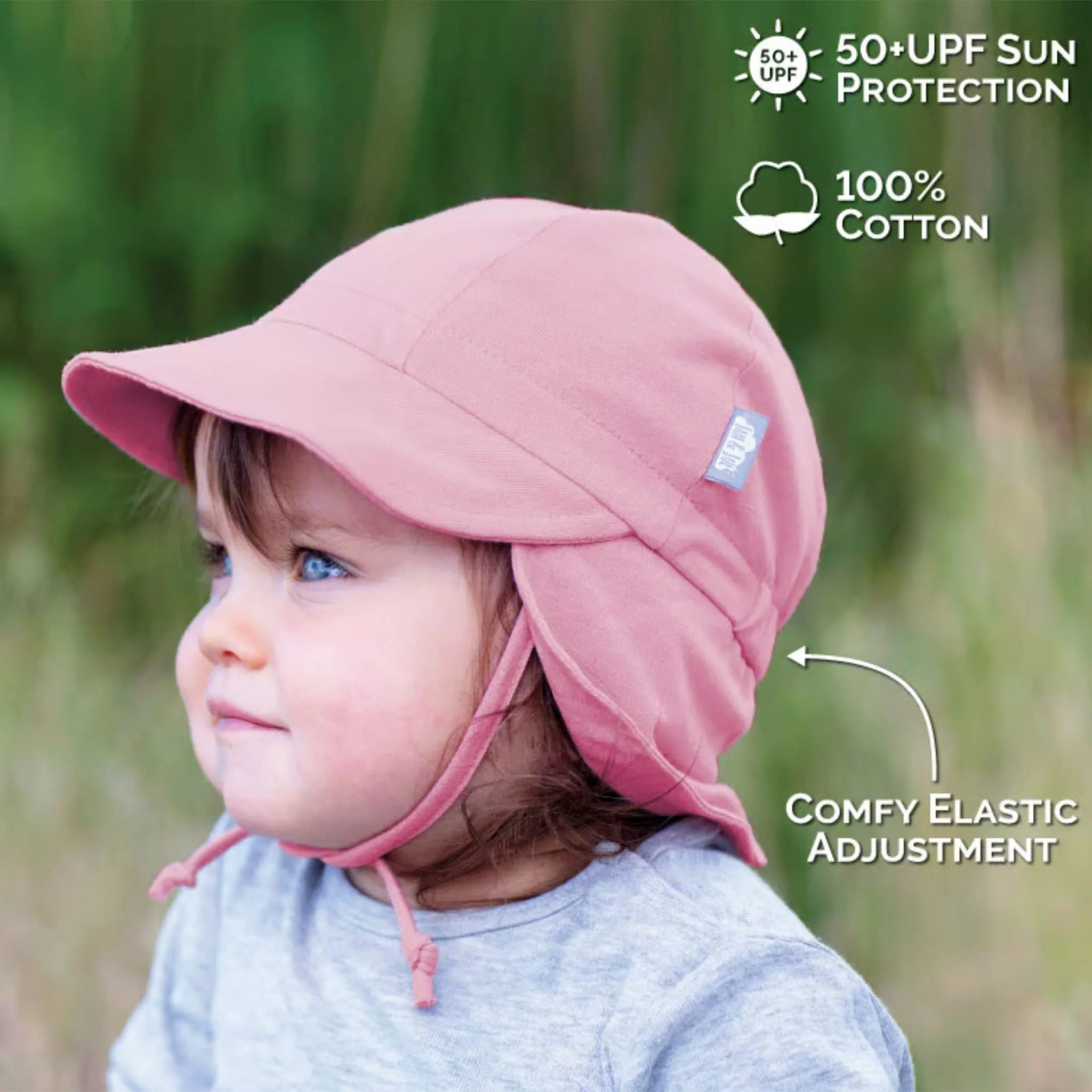 Casquette Coton UV 0-24mois - Rose - Image 6