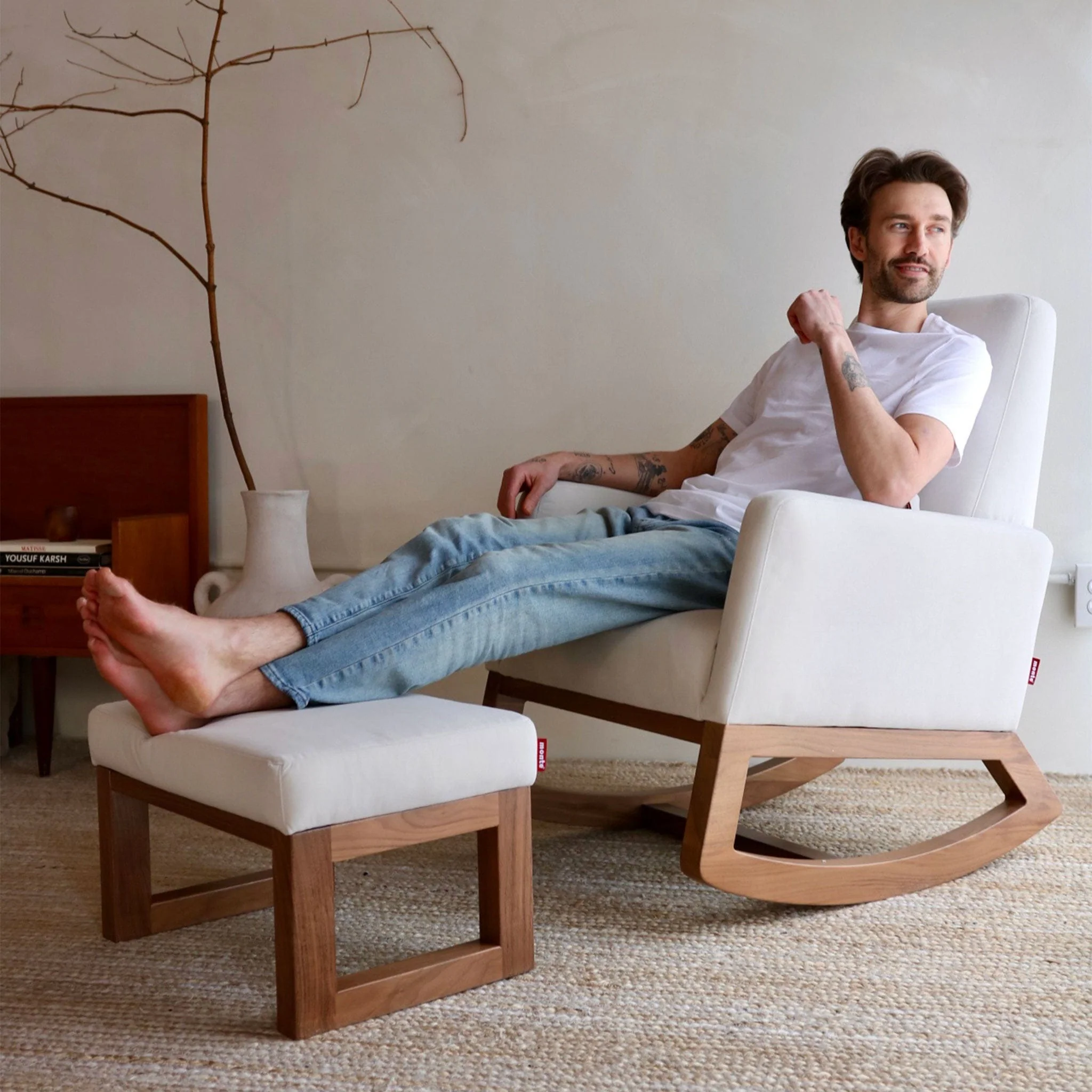 Chaise Berçante Joya - Dune / Noyer - Image 6