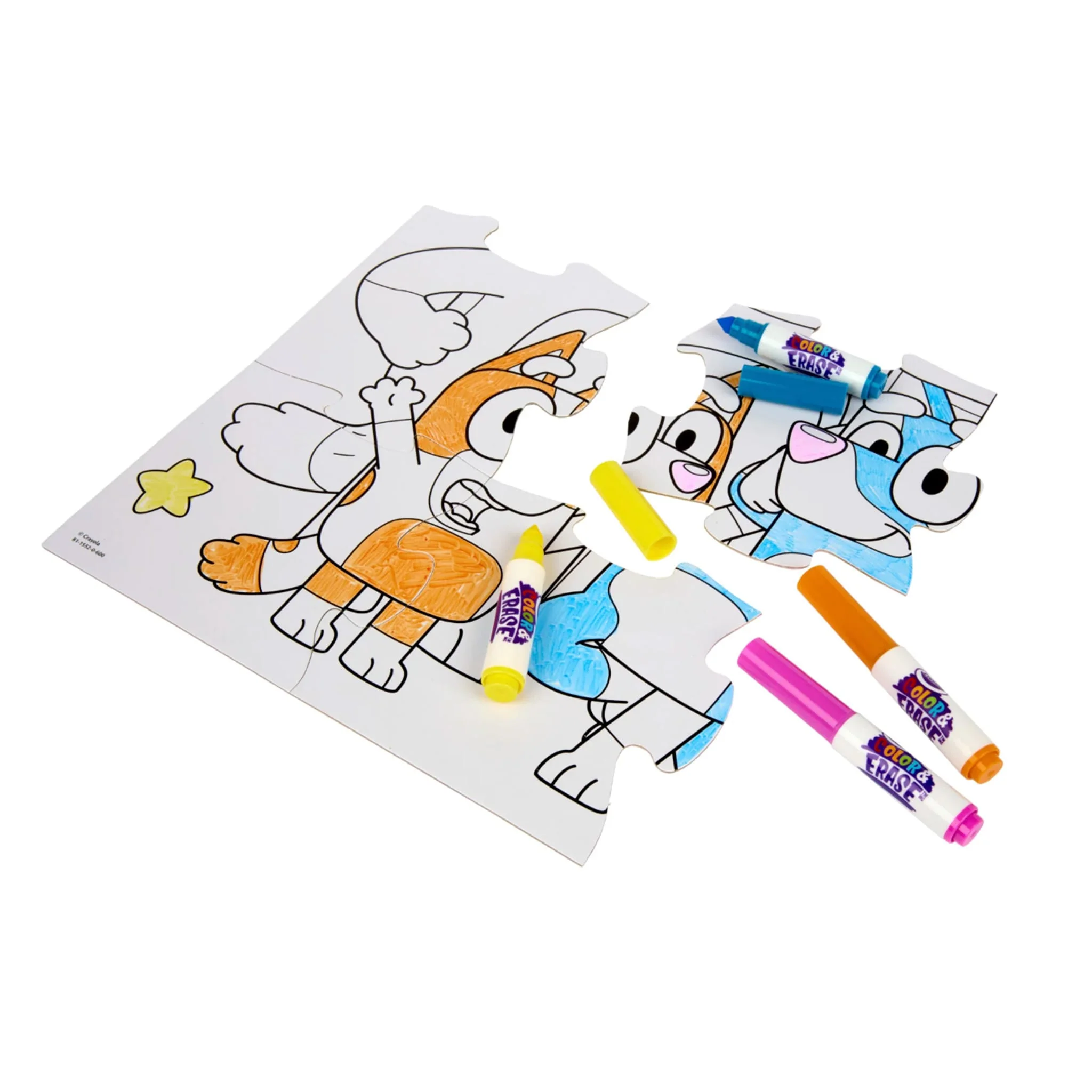 Ensemble  de Puzzles Réutilisables Crayola Colorie et Efface de Bluey - Image 2