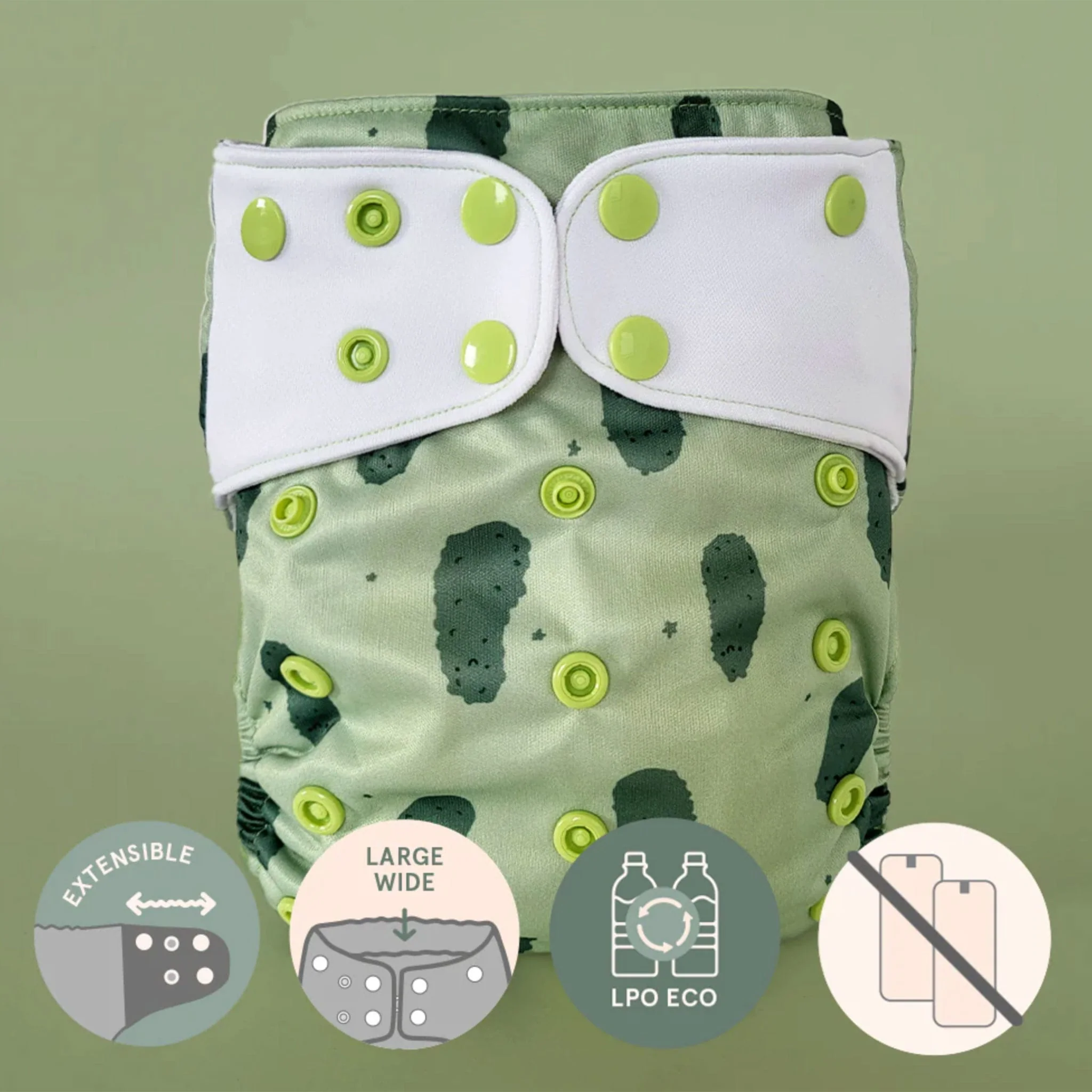 Couche Lavable Évolution 10-35lb - Cornichon - Image 2
