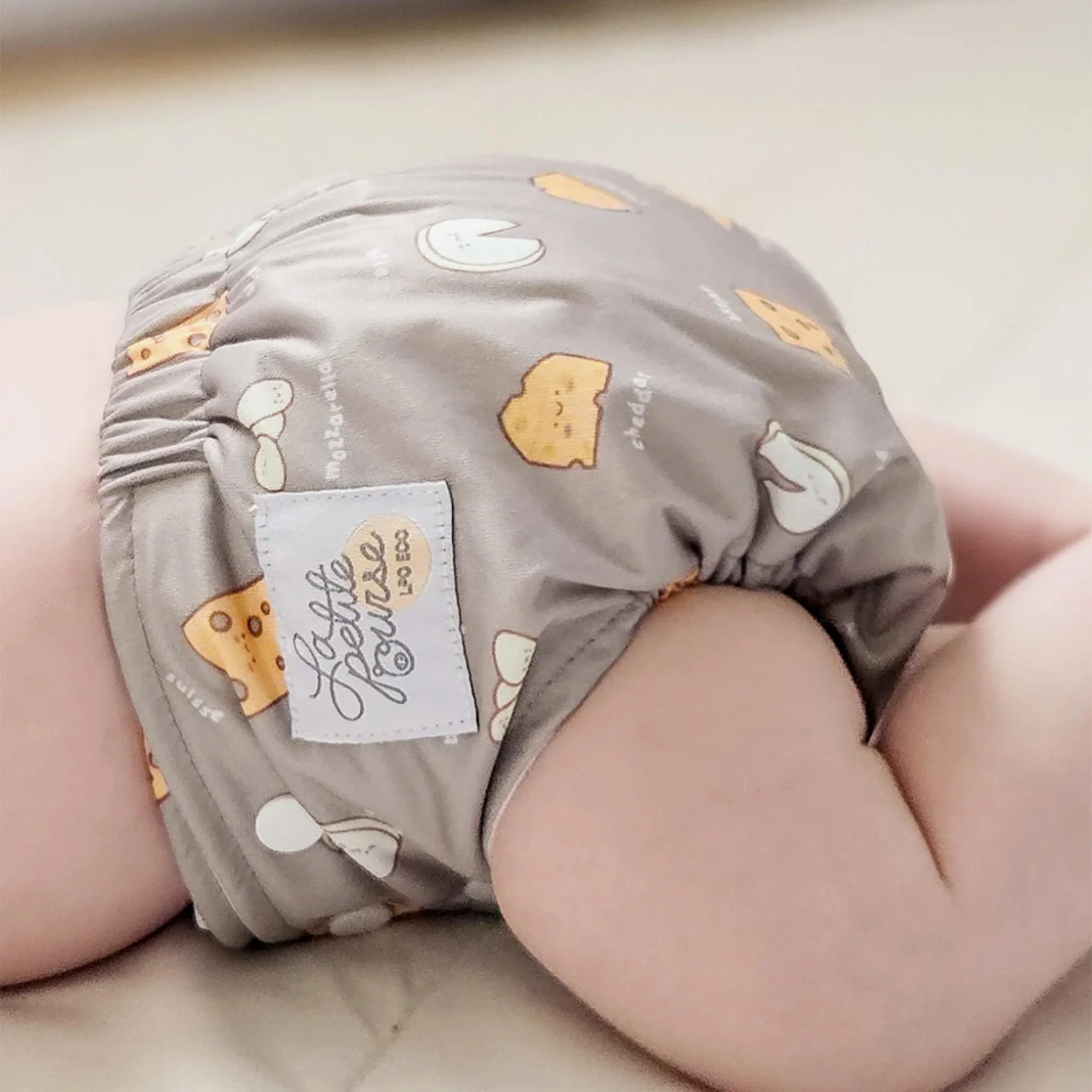 Couche Lavable Élastique Large 8-35lb - Fromage - Image 6