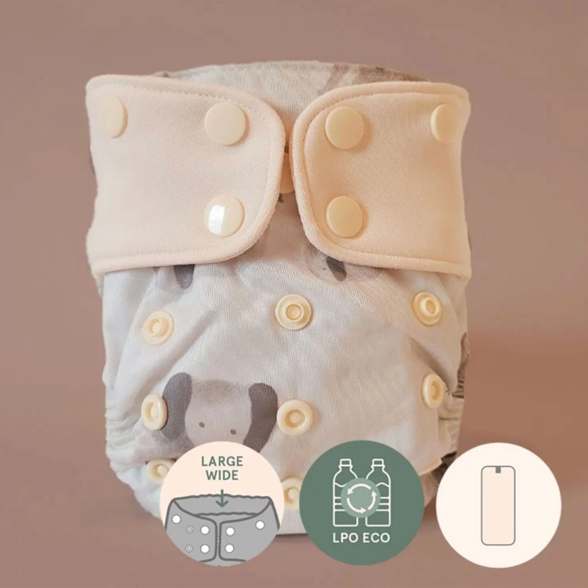 Couche Lavable Nouveau-né - Éléphants - Image 3