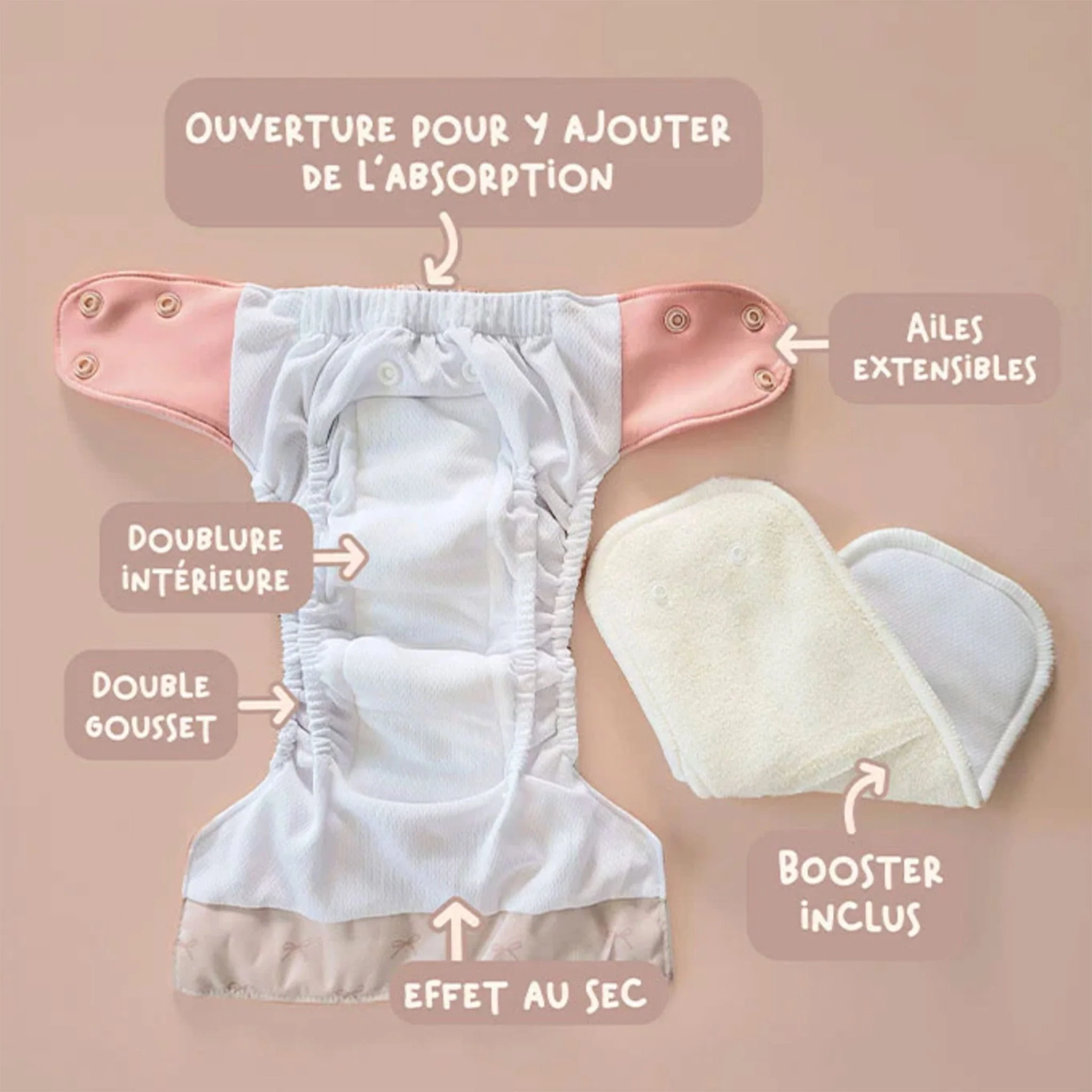 Couche Lavable Nouveau-né - Éléphants - Image 4