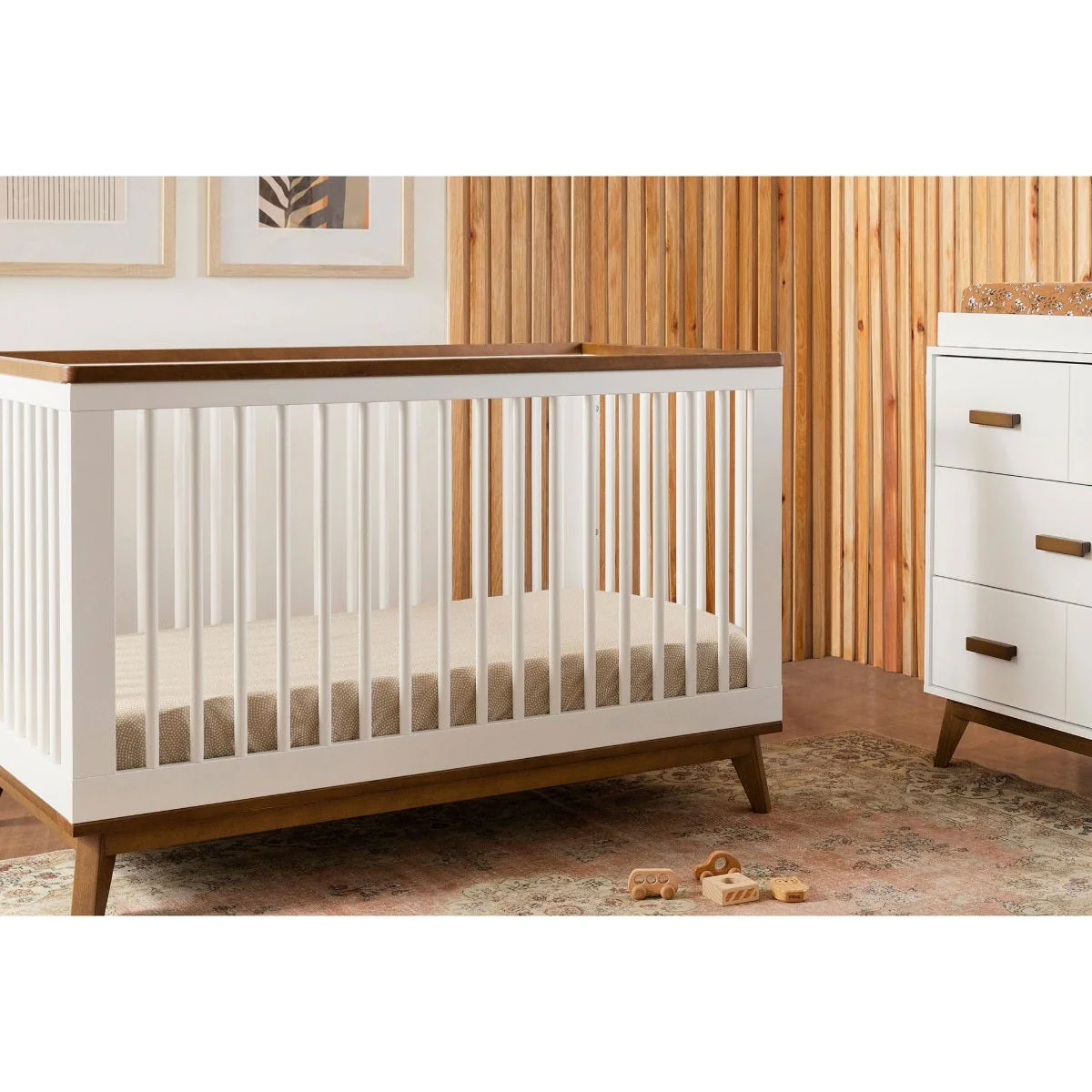 Couchette Convertible 3 en 1 Scoot - Blanc / Noyer - Image 11