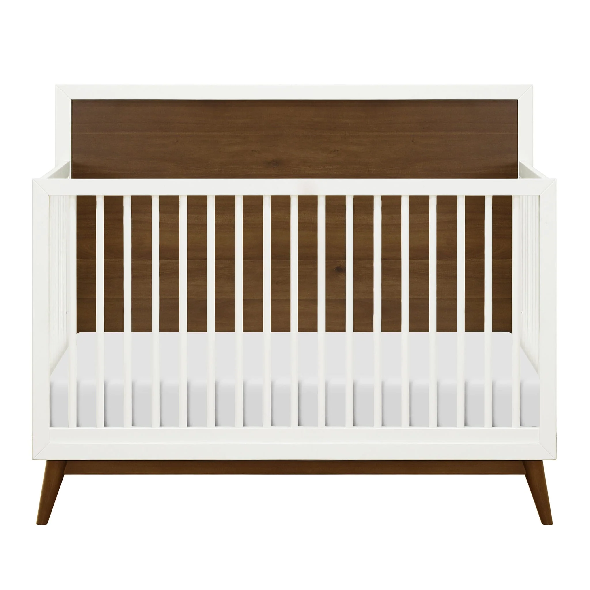 Couchette Convertible 4 en 1 Palma - Blanc Chaud / Noyer