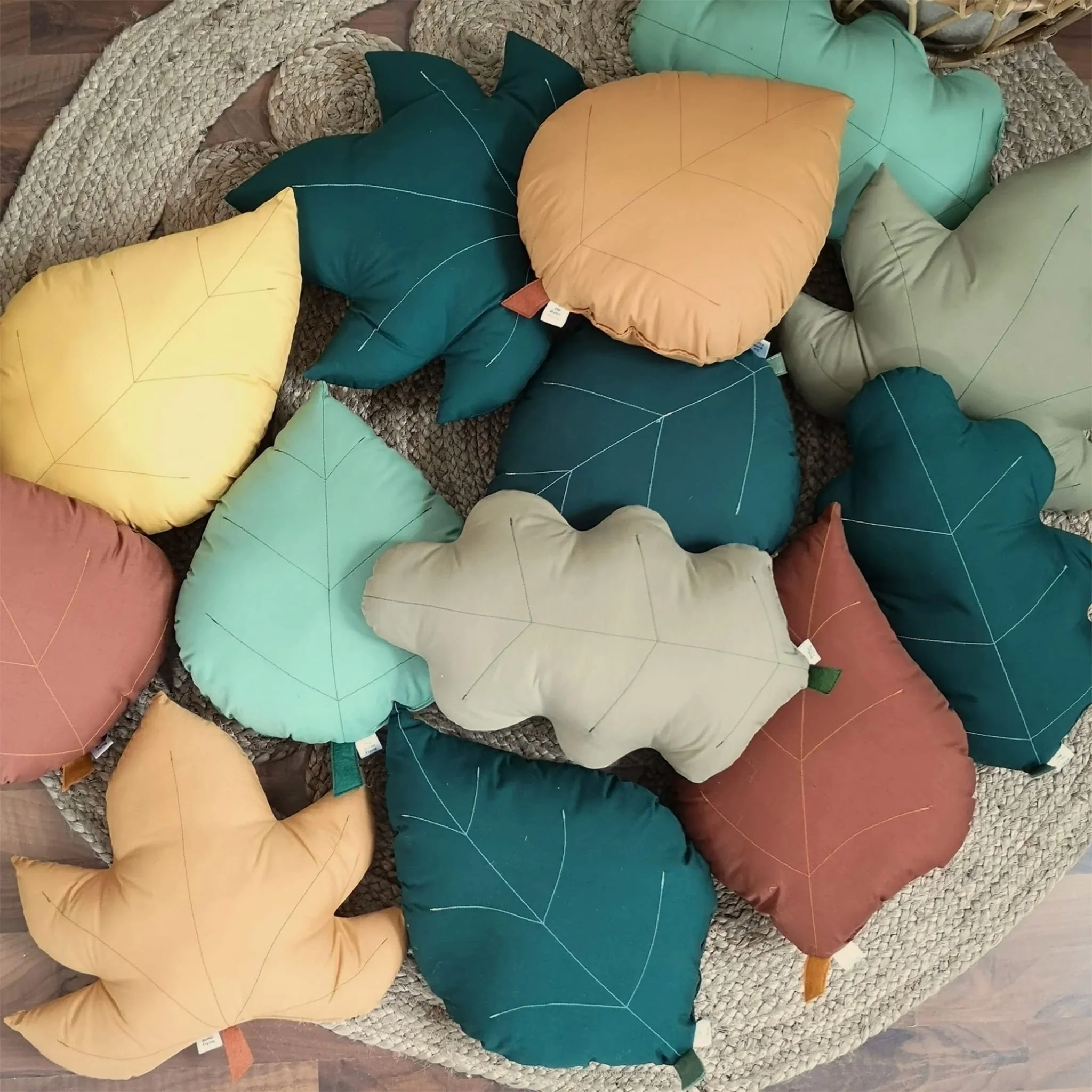 Coussin Feuille de Bouleau - Moutarde - Image 3