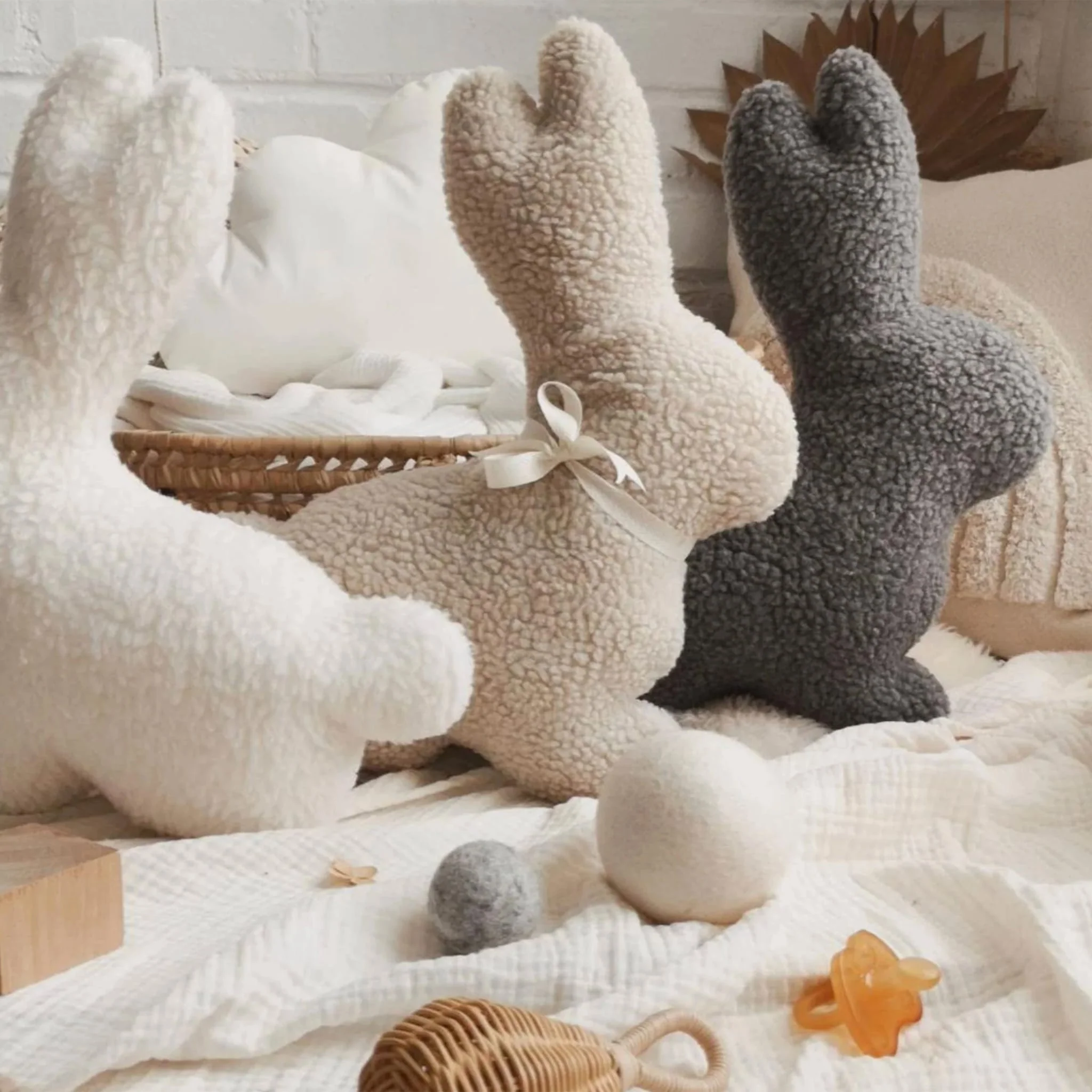 Coussin Lapin - Beige - Image 3