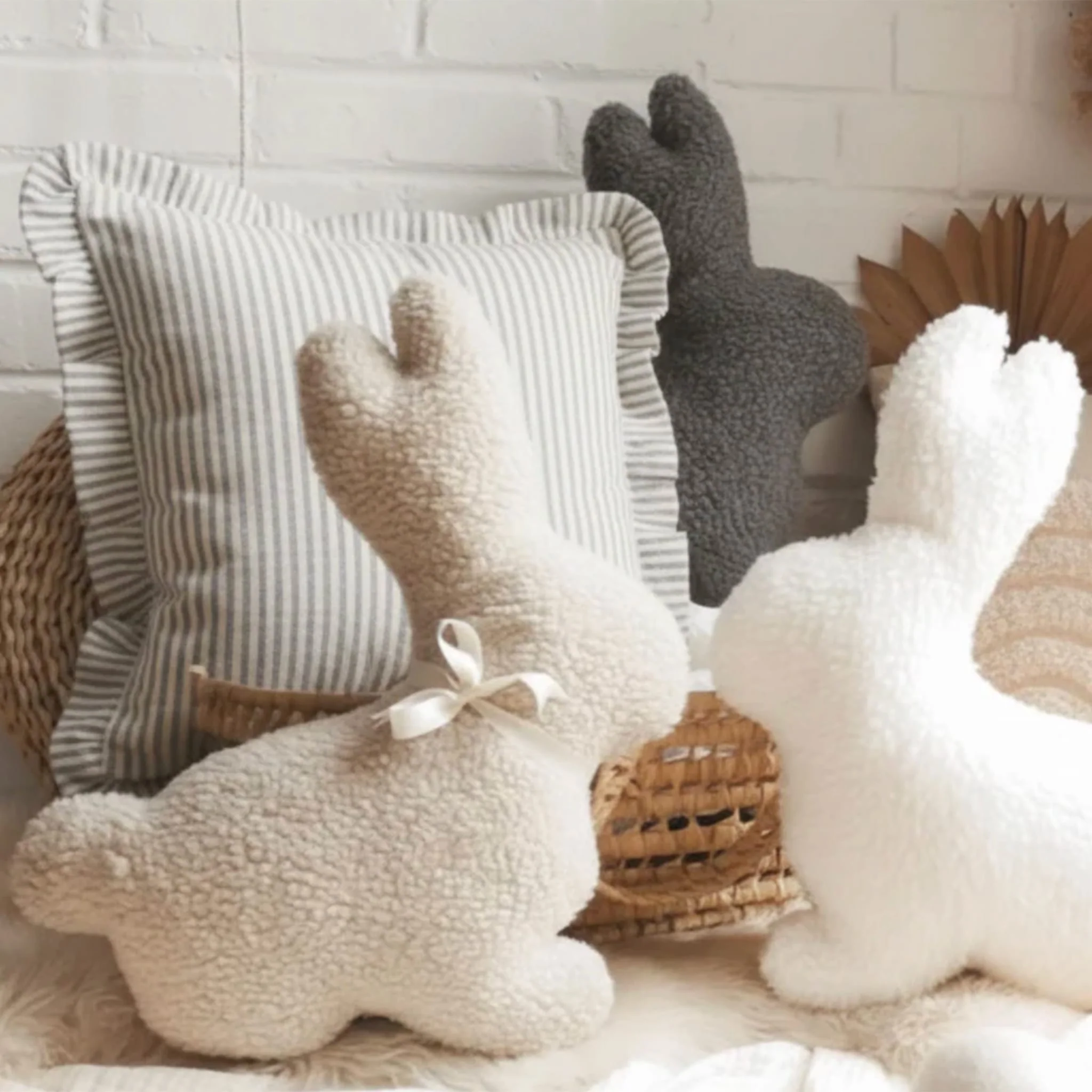 Coussin Lapin - Beige - Image 4