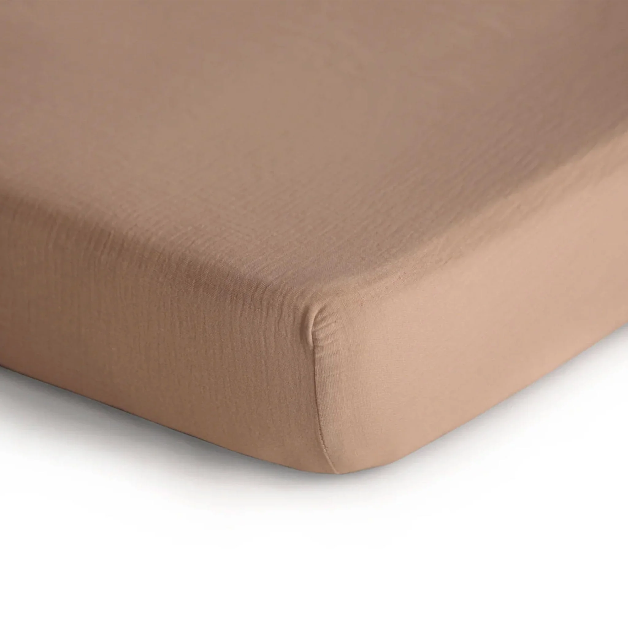 Drap Contour pour Lit de Bébé Mousseline - Naturel