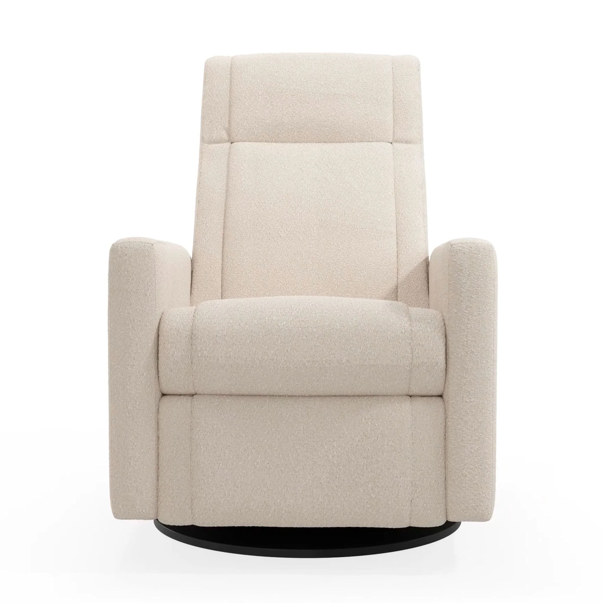 Fauteuil Berçant et Pivotant Nelly - Beyond Sheep Crème / Noir - Image 3
