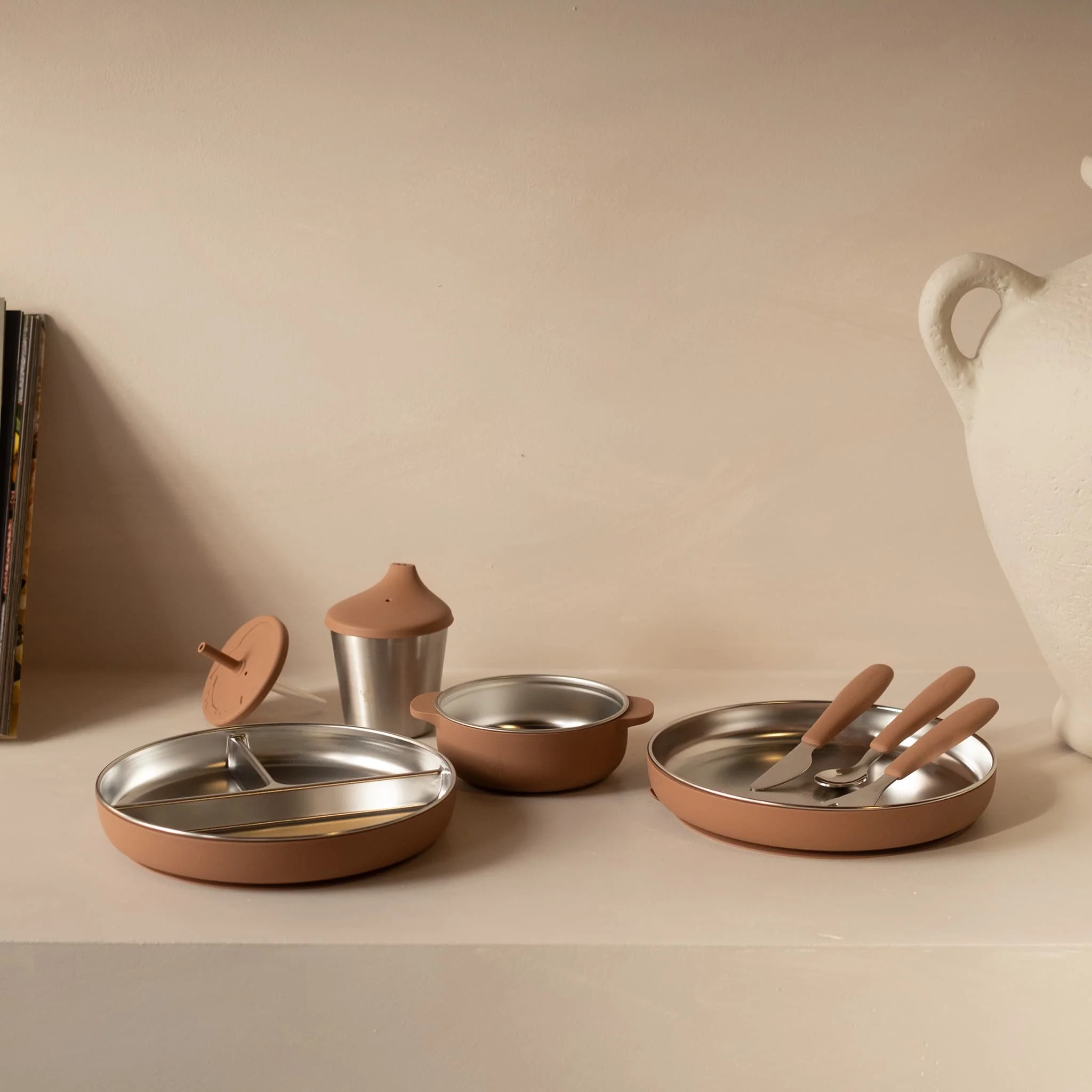 Gobelet 2en1 Stainless/Silicone - Caramel - Image 2