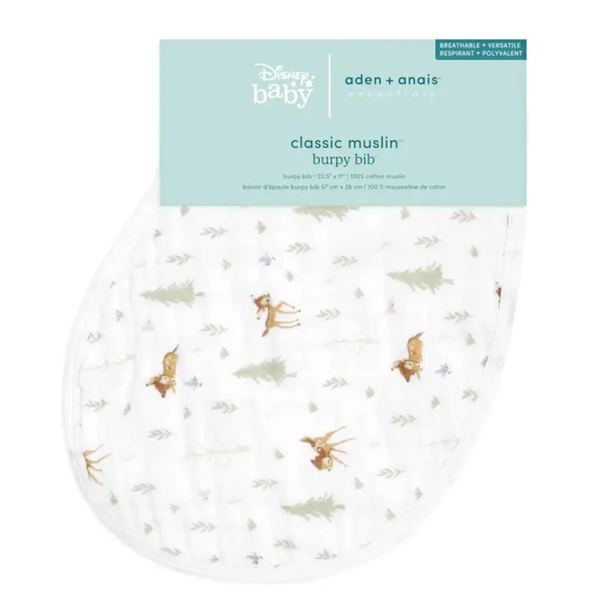 Bavoir Burpy en mousseline de coton Essentials Disney™ - Bambi / Dumbo - Image 2