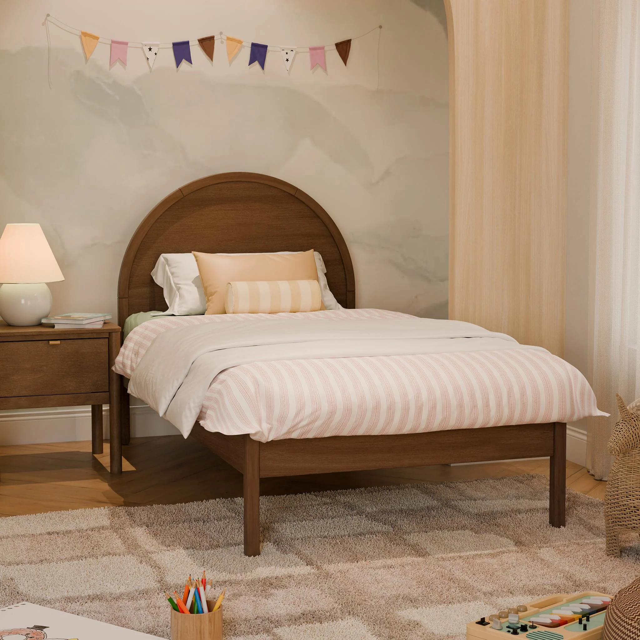 Lit Simple Bondi - Noyer Naturel - Image 9