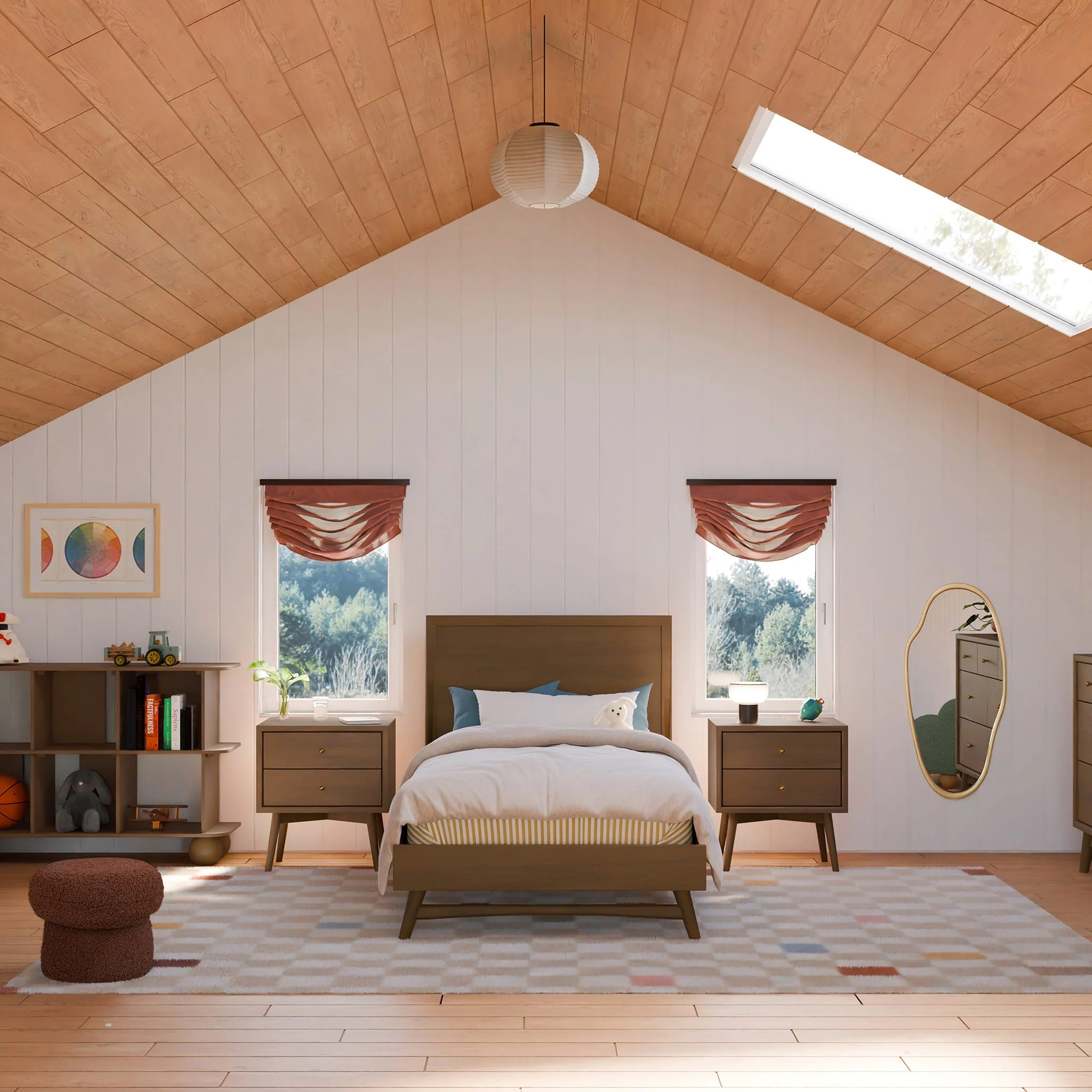 Lit Simple Palma - Noyer Naturel - Image 7