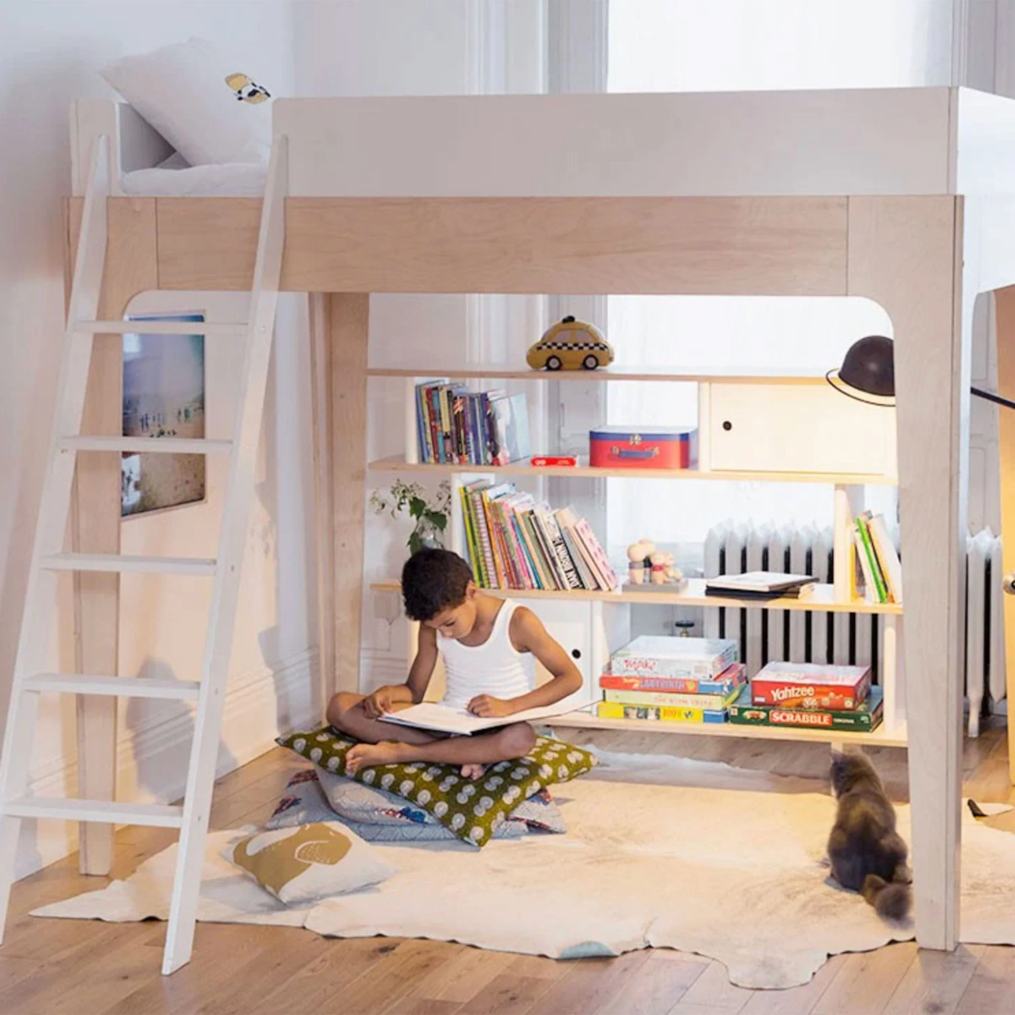 Lit Jumeau Loft Perch - Naturel/ Blanc - Image 3
