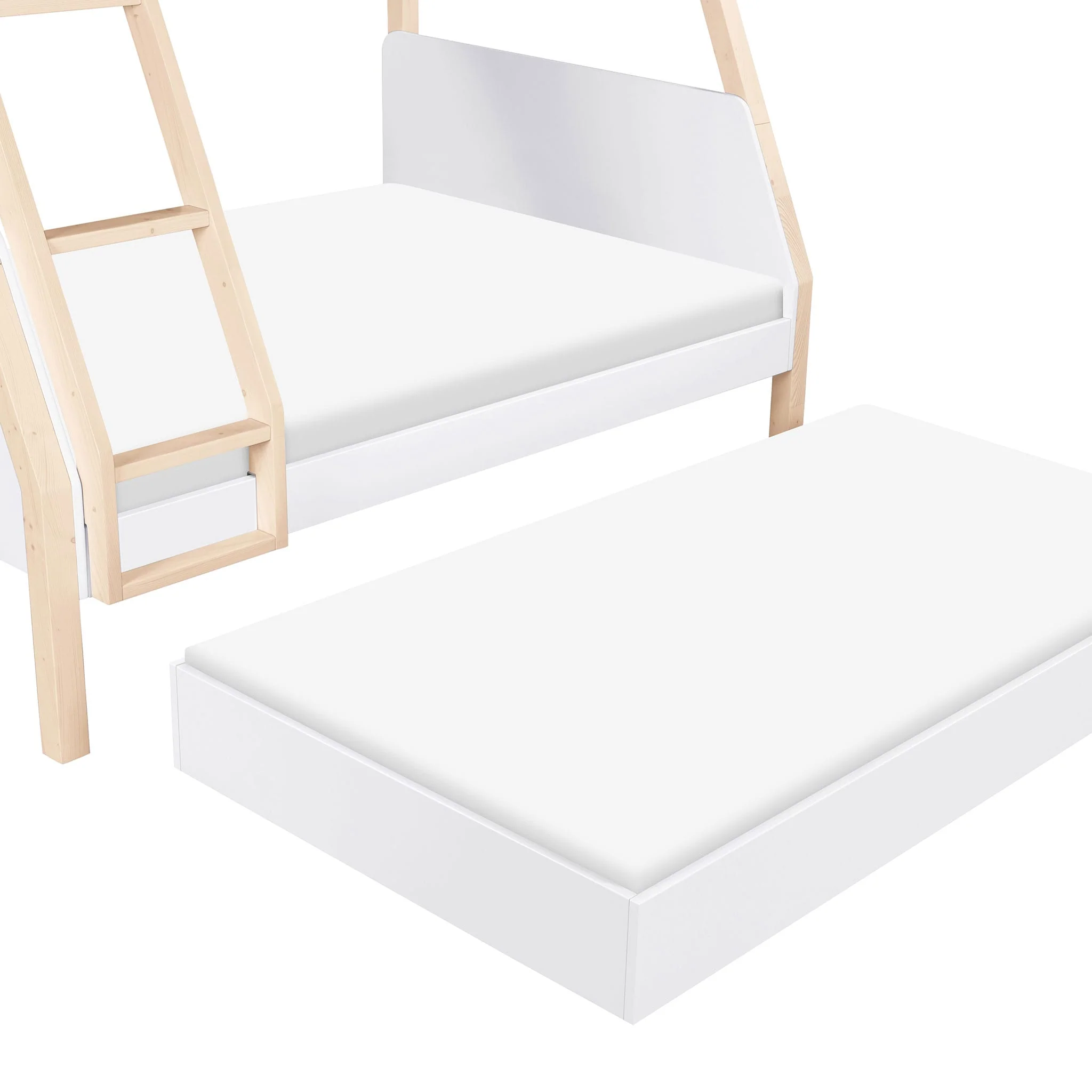 Lit Superposé TipToe Simple sur Double – Blanc et Naturel Lavé - Image 10