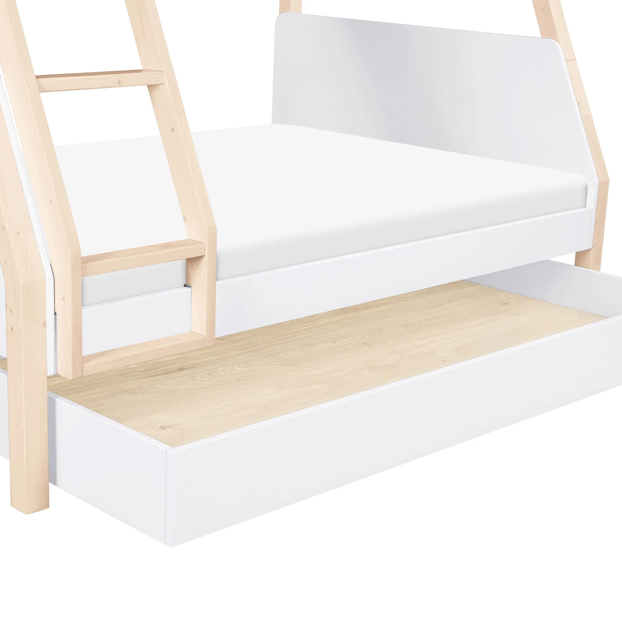 Lit Superposé TipToe Simple sur Double – Blanc et Naturel Lavé - Image 11
