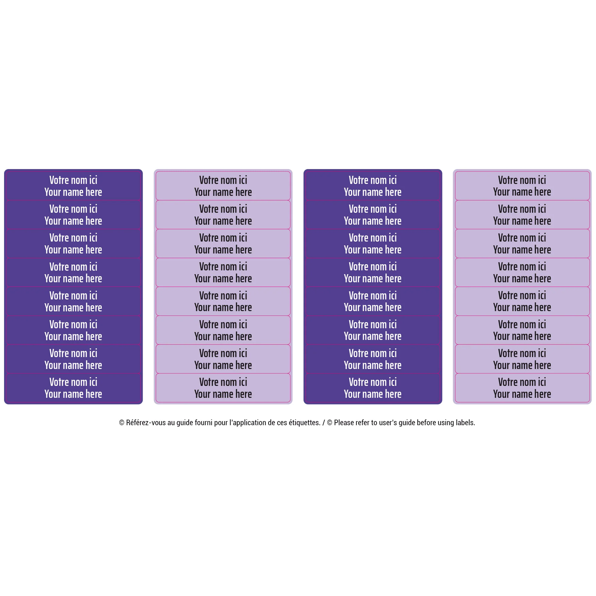 Étiquettes Personnalisées Mini - Mauve - Image 4
