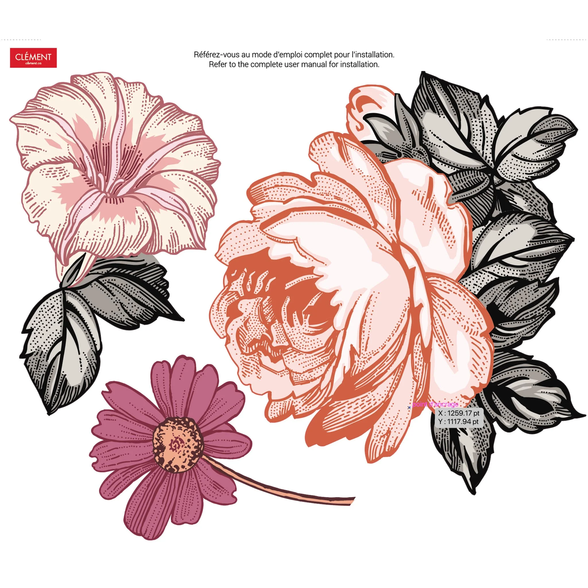 Autocollants Muraux - Fleurs - Image 2