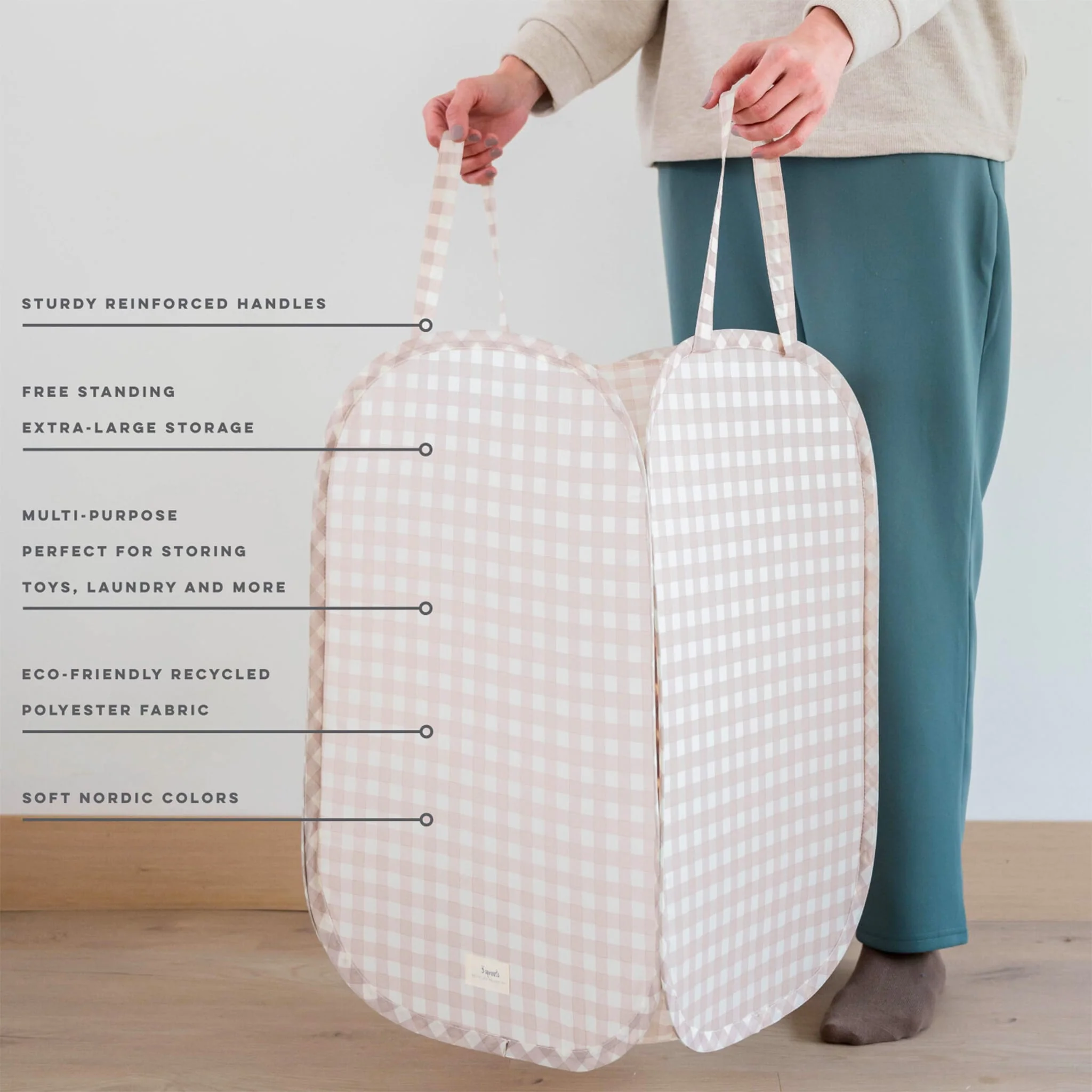 Panier à Linge Pop-up - Vichy - Image 9