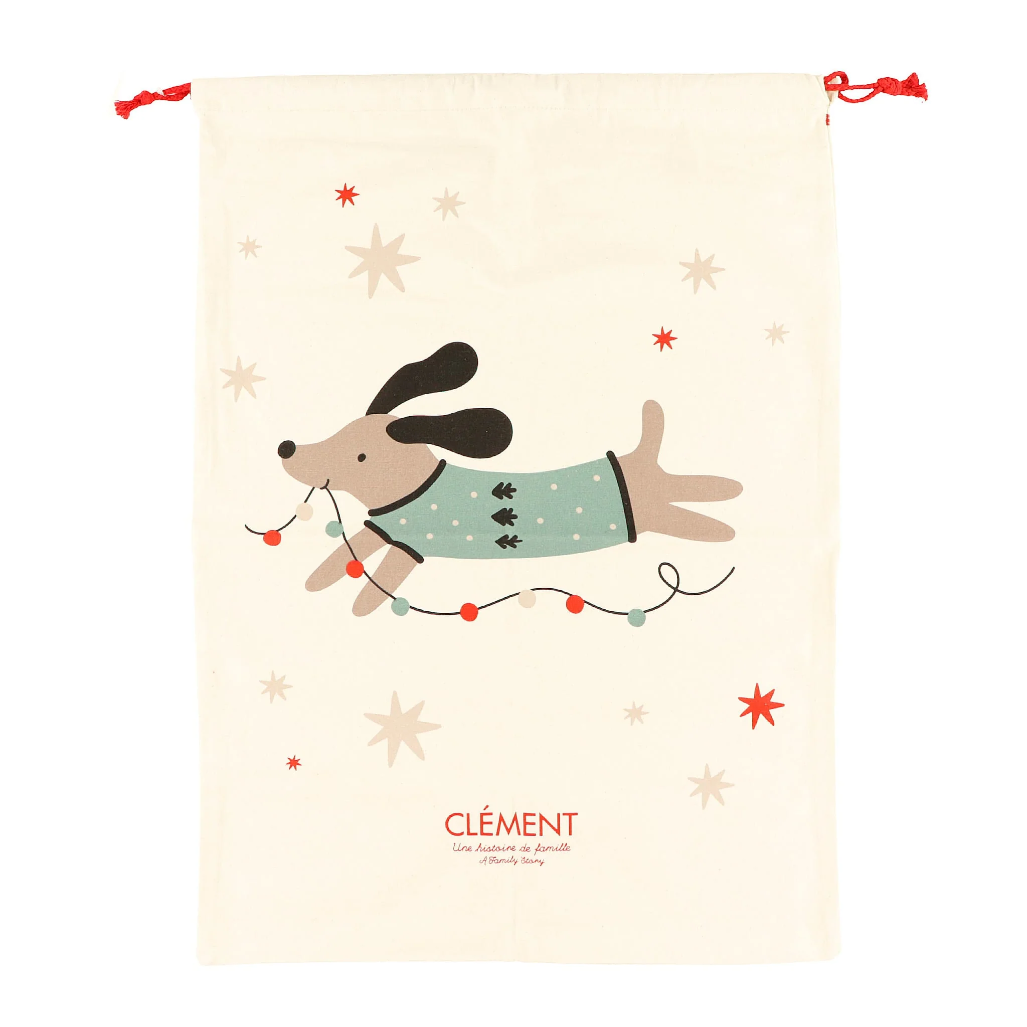 Grand Sac Cadeau / Poche Du Père Noel - Chien
