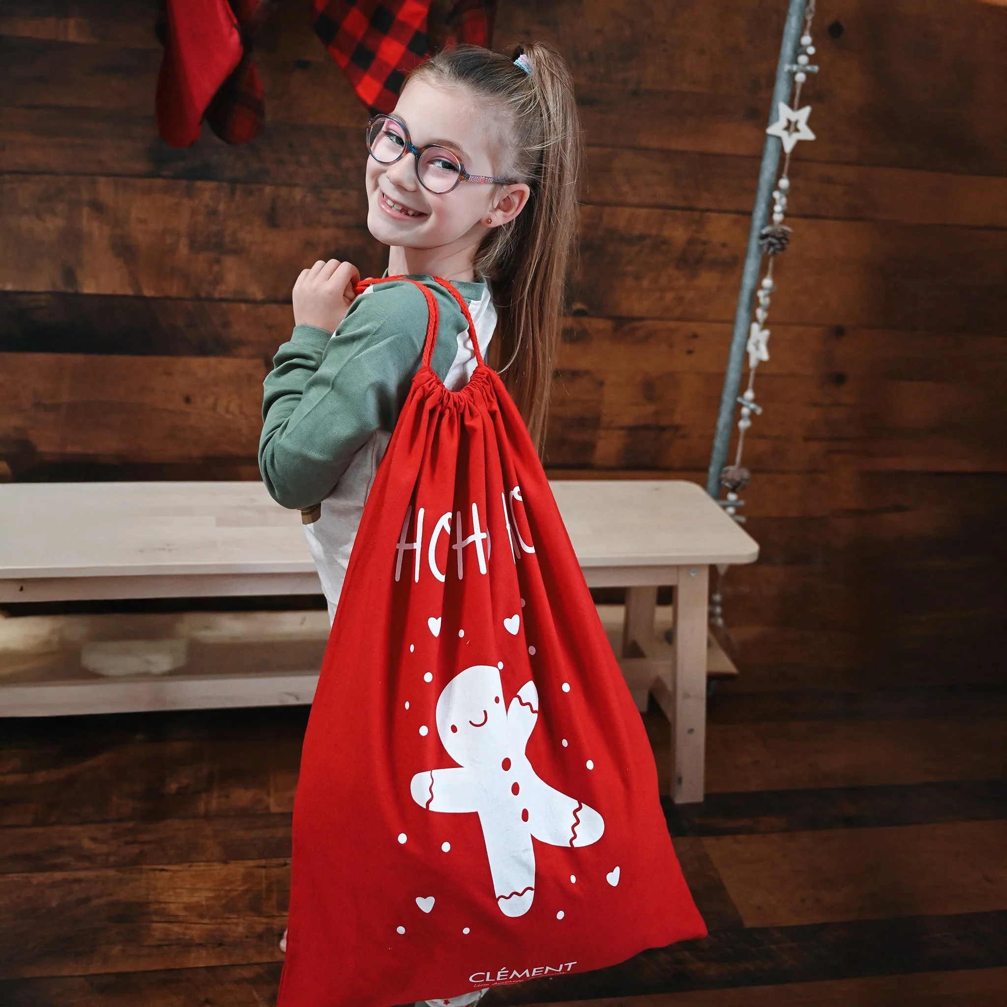 Grand Sac Cadeau / Poche Du Père Noel - Pain d'Épices - Image 2