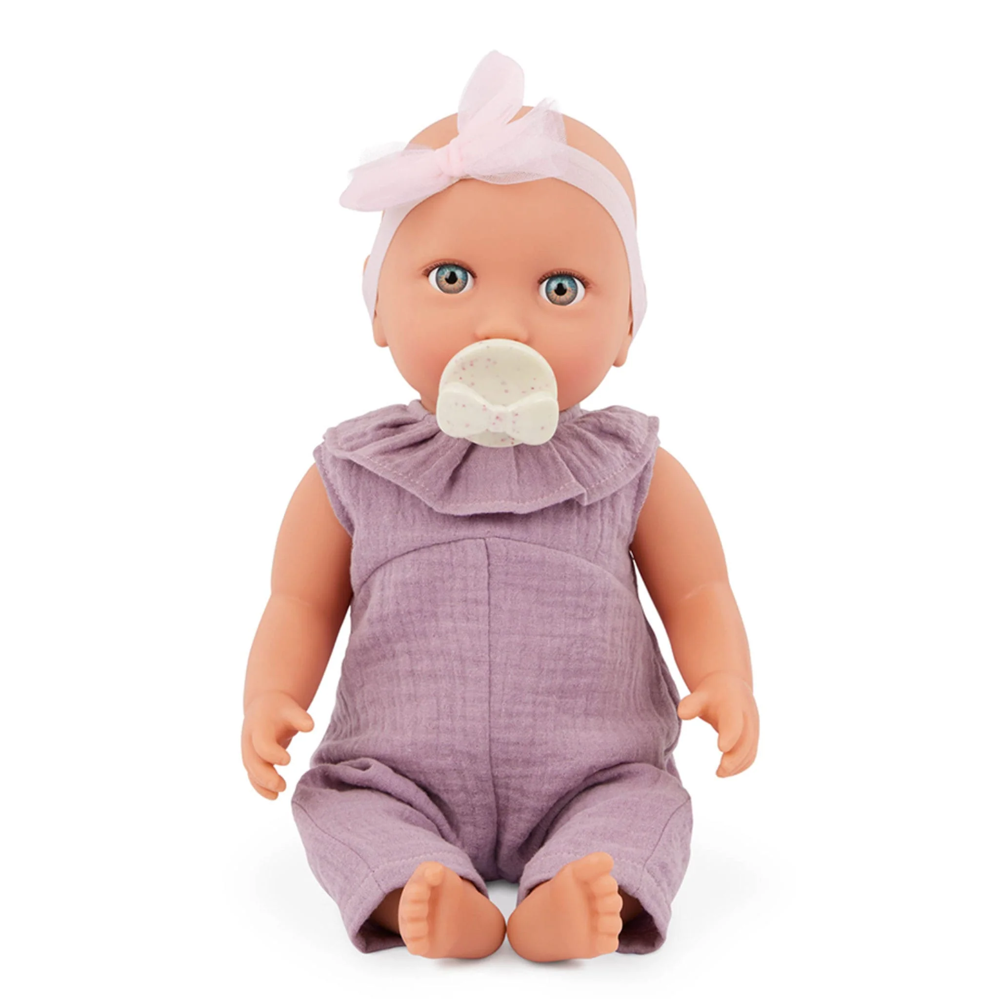 Poupée Nouveau-née avec Tenue Une-Pièce Lilas - Image 4