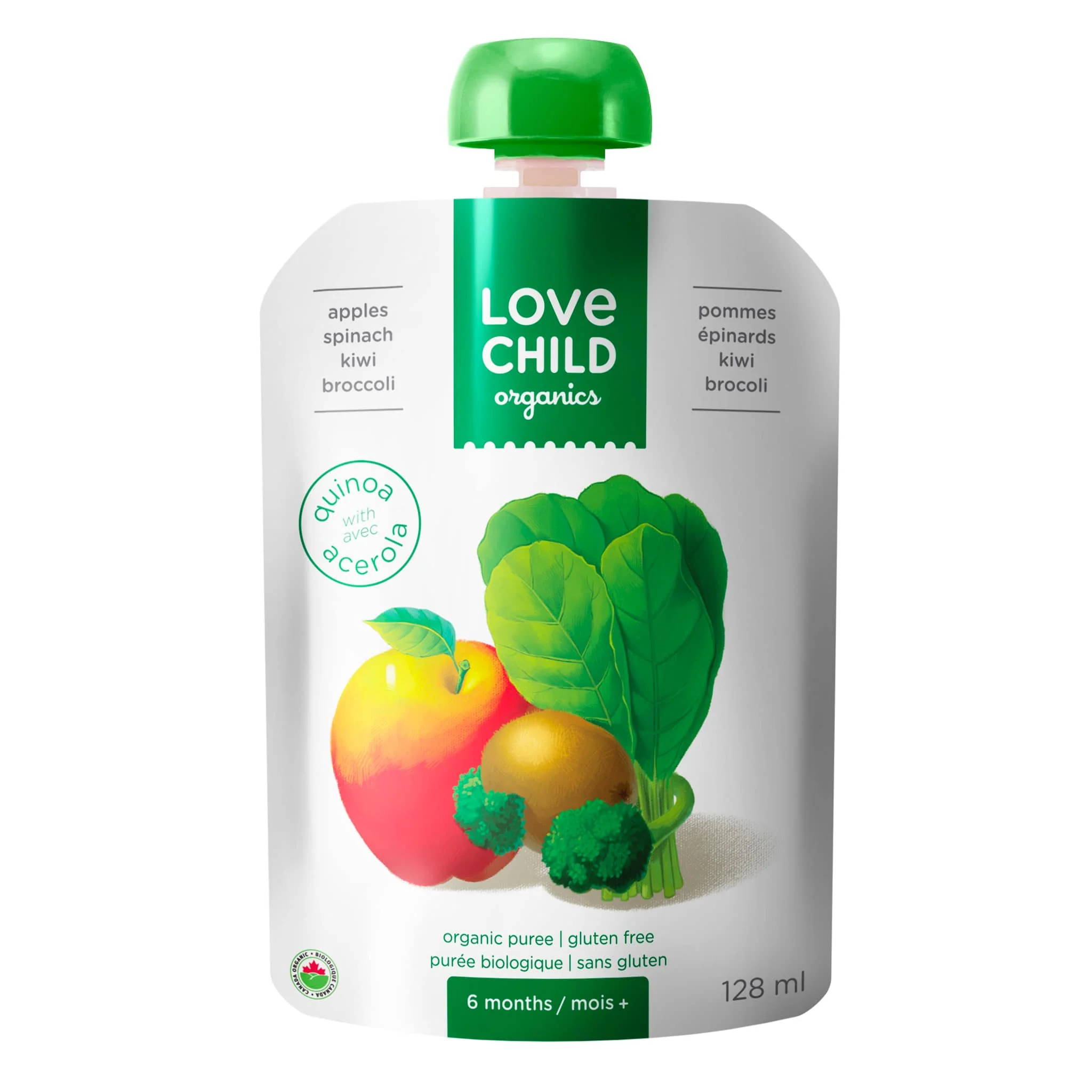Purée Bio - Superblends - Pommes, Épinards,  Kiwi et Brocoli (À partir de 6 mois )