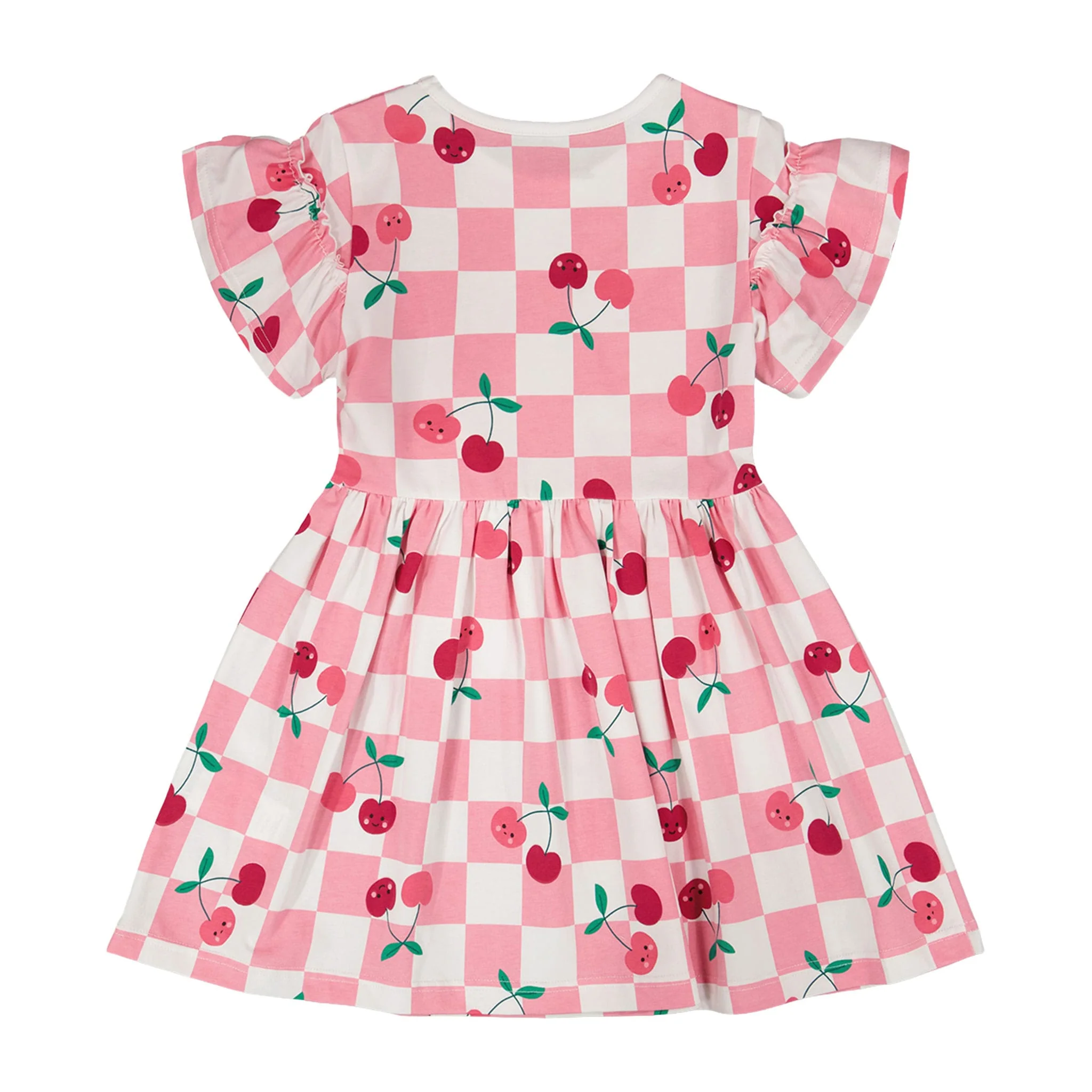 Robe Carreaux Cerise 7-10ans - Image 4