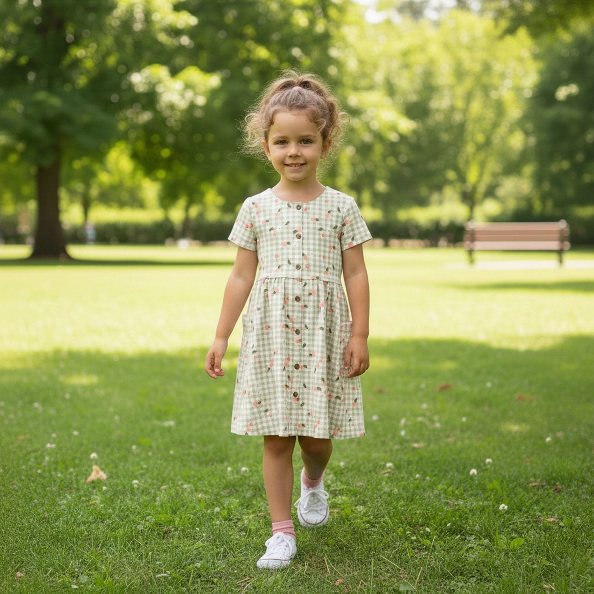 Robe Pique-nique Pêches 2-8ans - Image 2