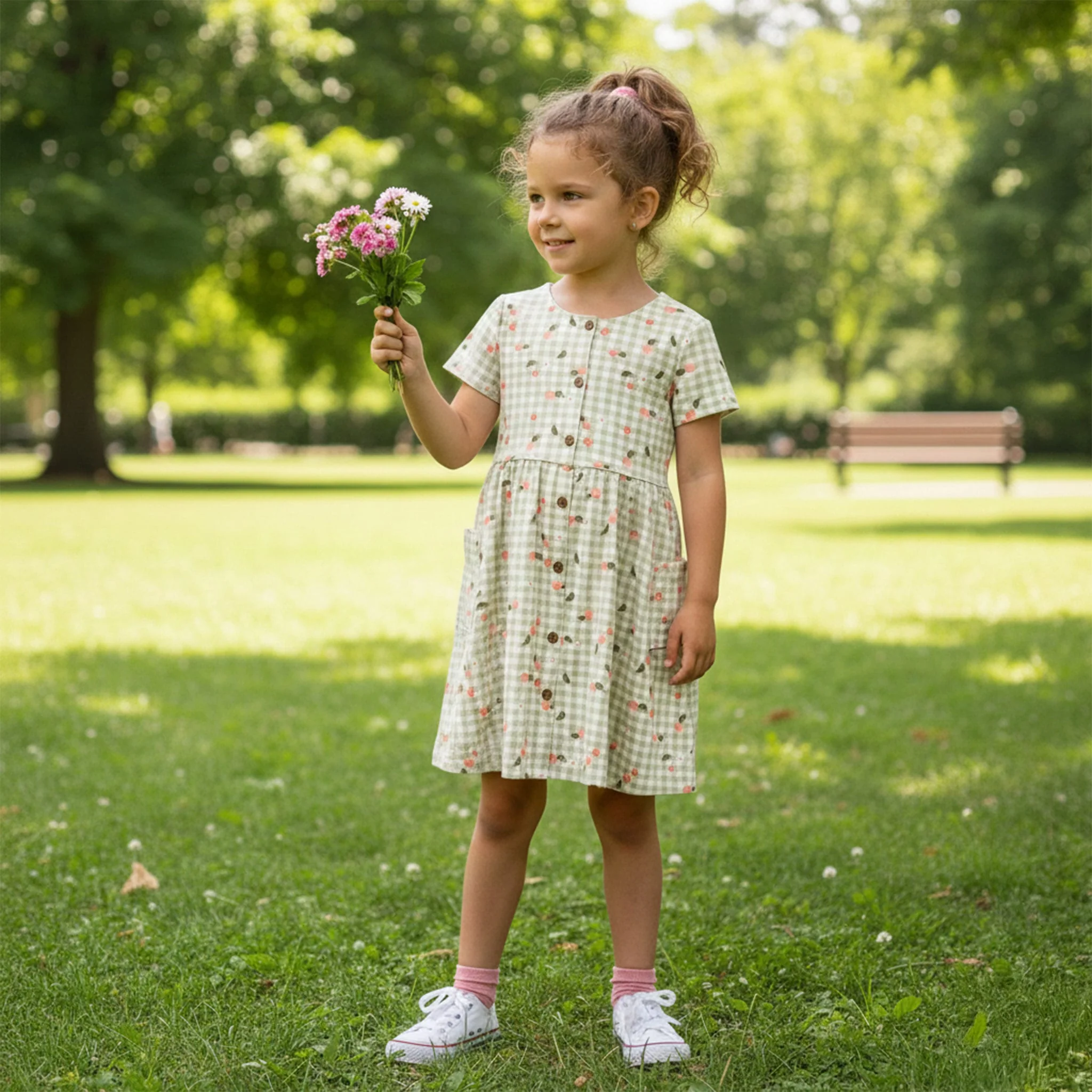 Robe Pique-nique Pêches 2-8ans - Image 7