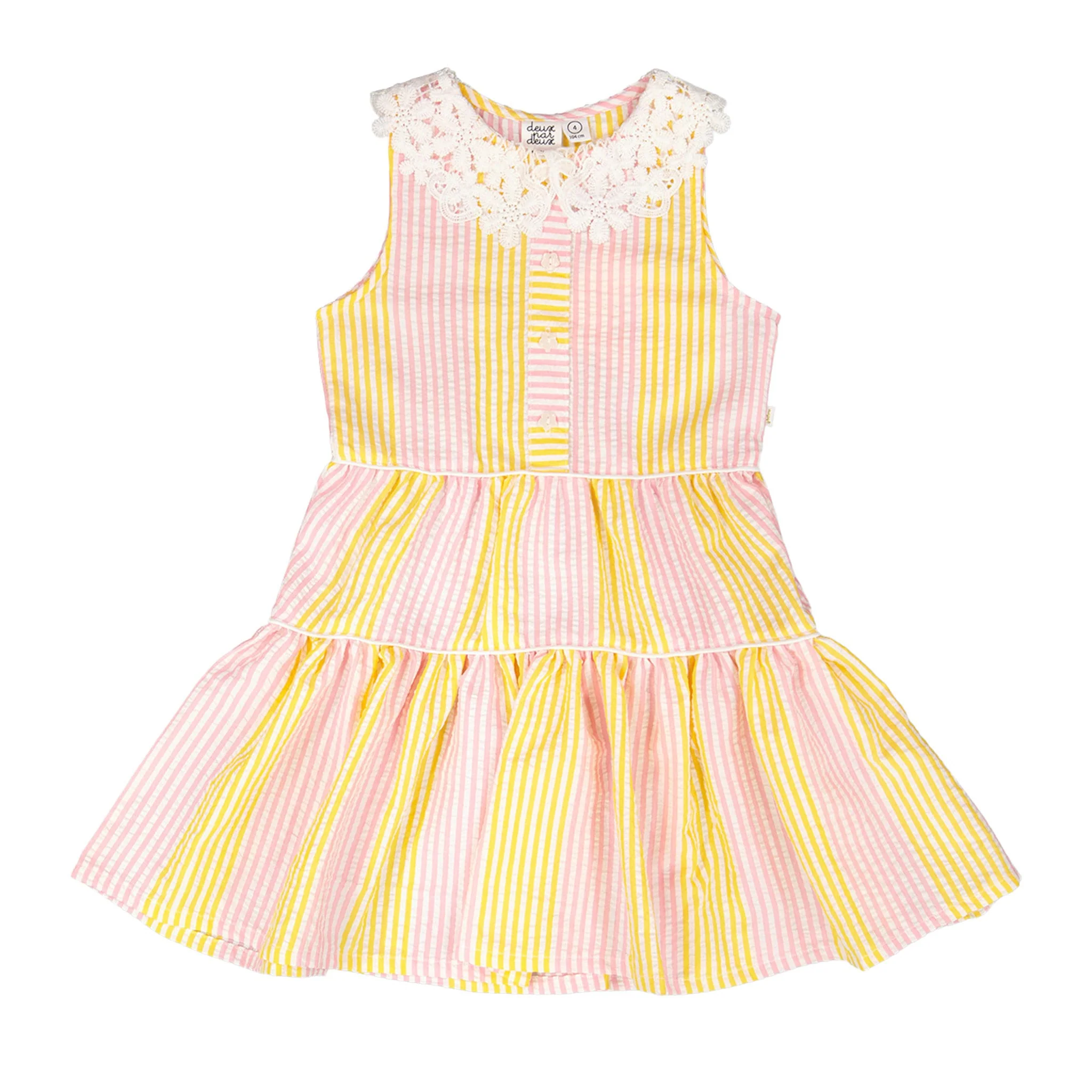 Robe Rayé Marguerites 7-10ans