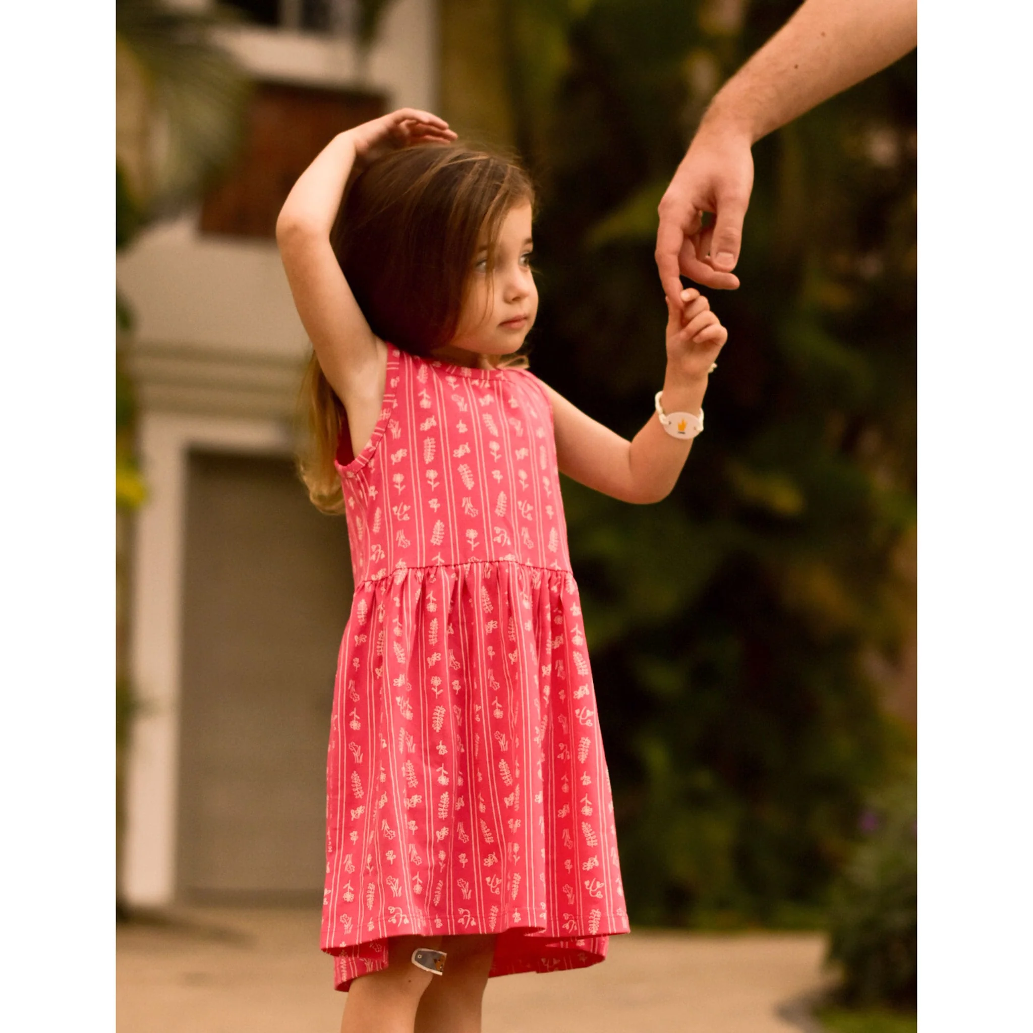 Robe Rayée Fleurs 2-8ans - Image 8