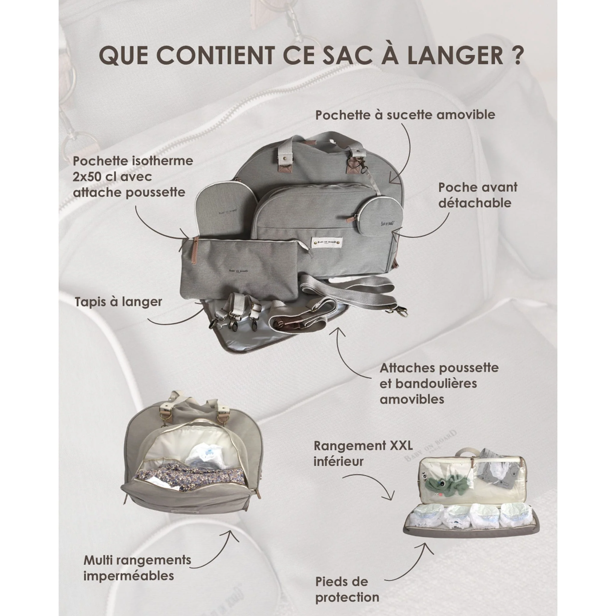 Sac À Couches Juliette Noir - Image 13